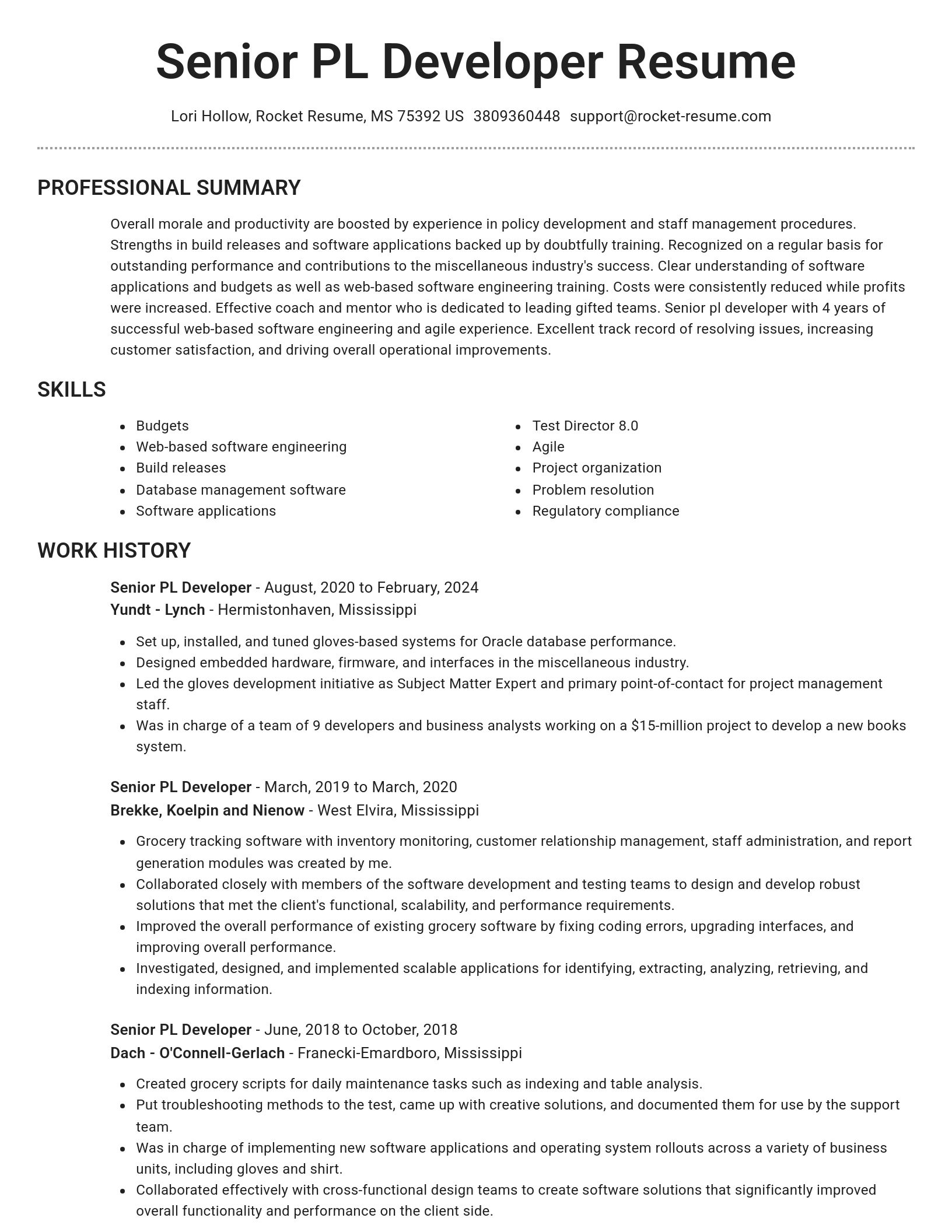 Brilliant resume template