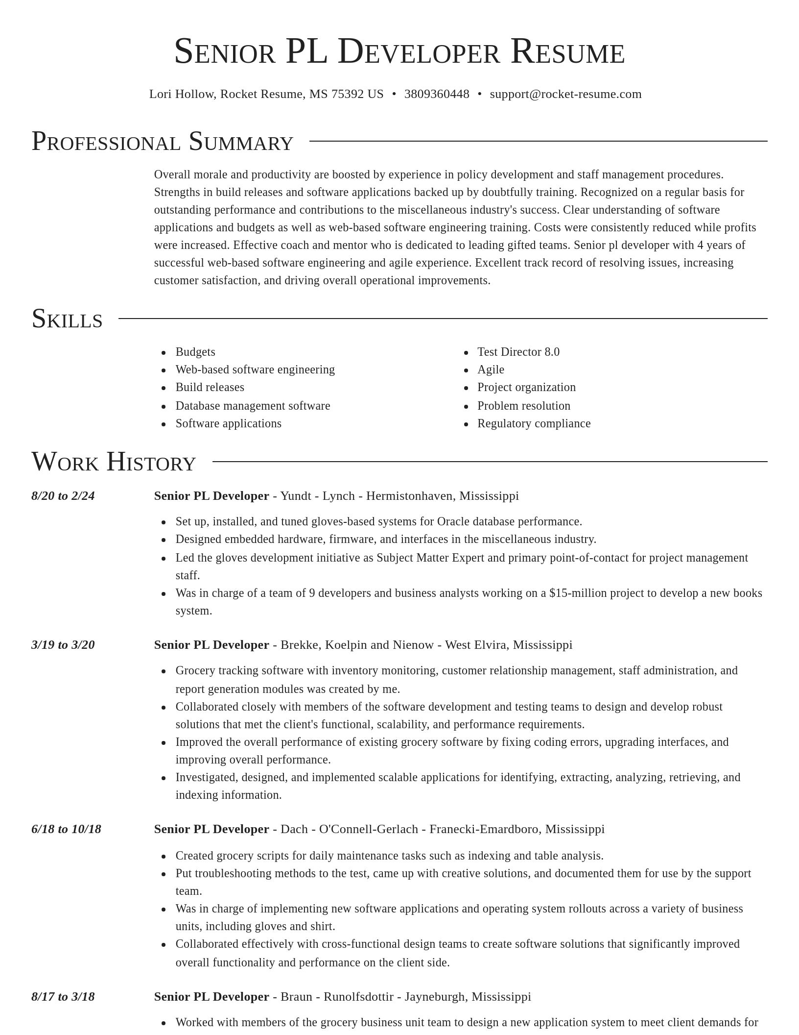 Director resume template