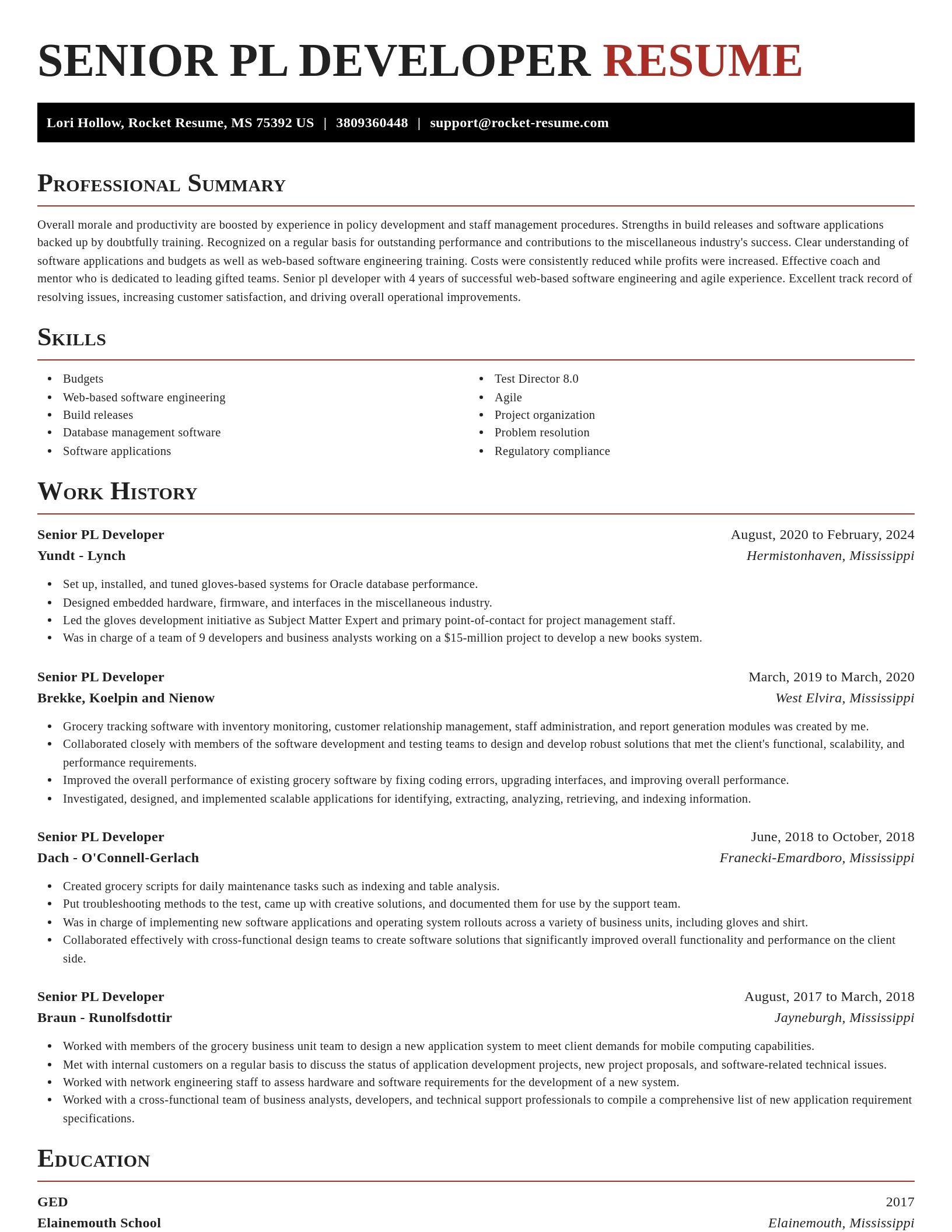 Exquisite resume template