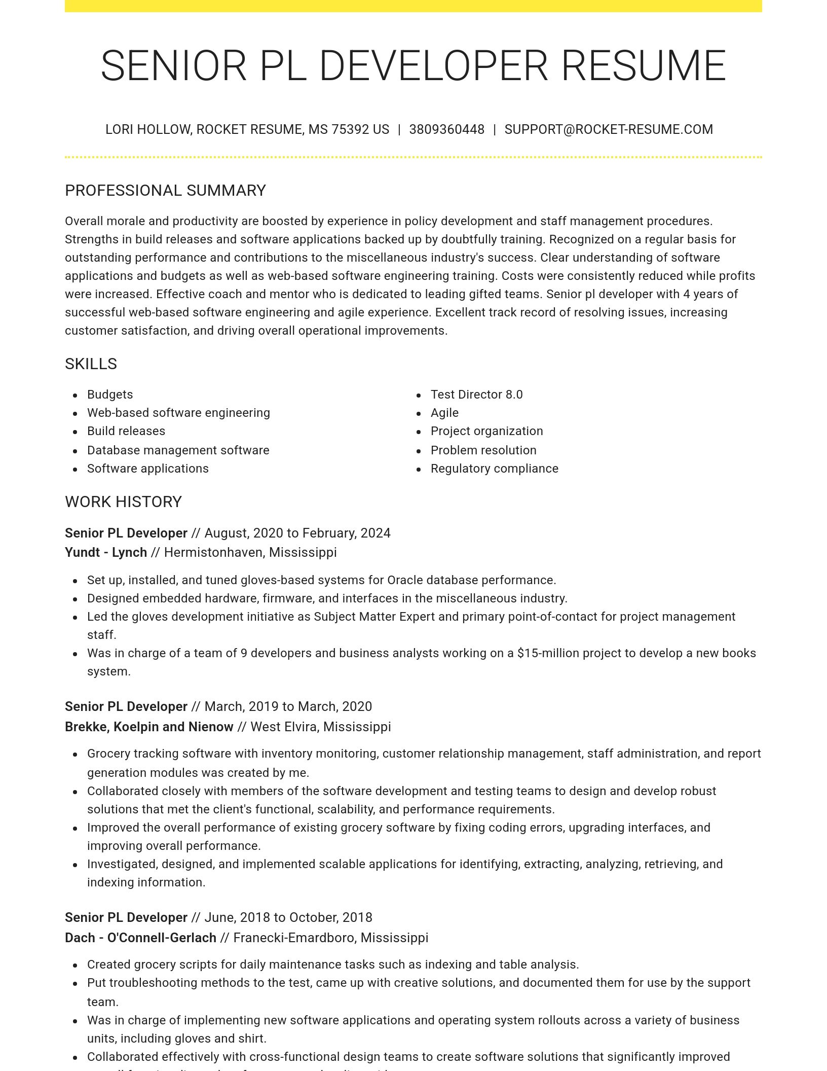 Grand resume template