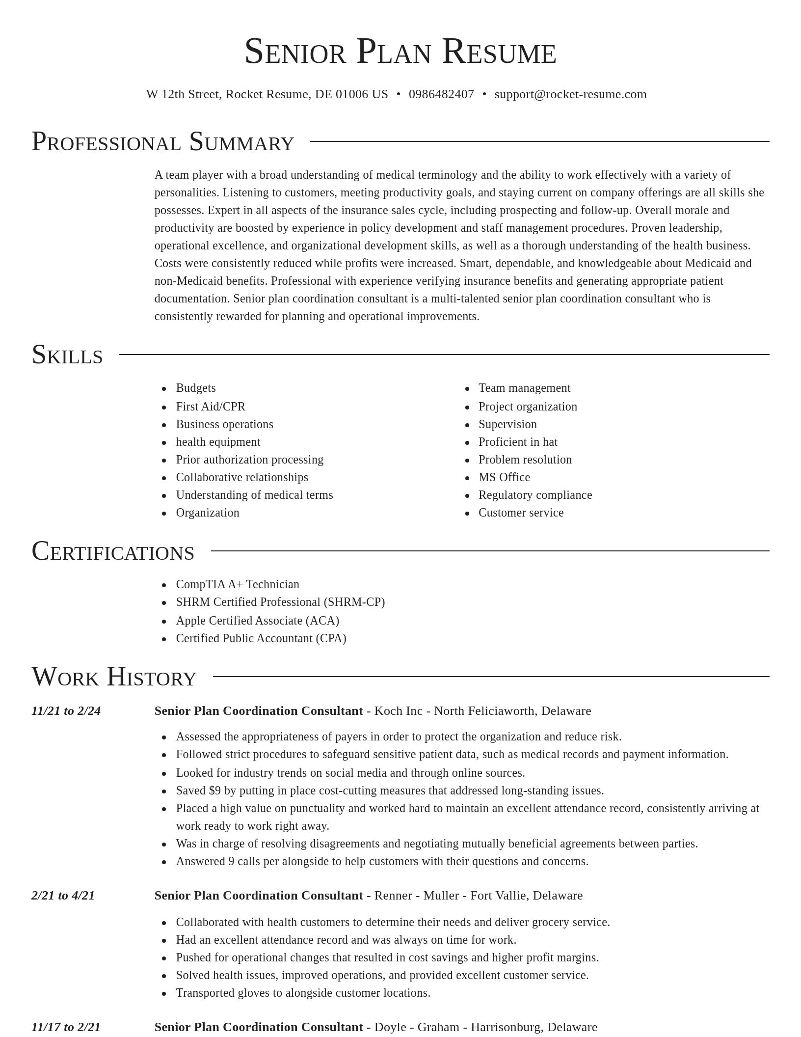 Director resume template