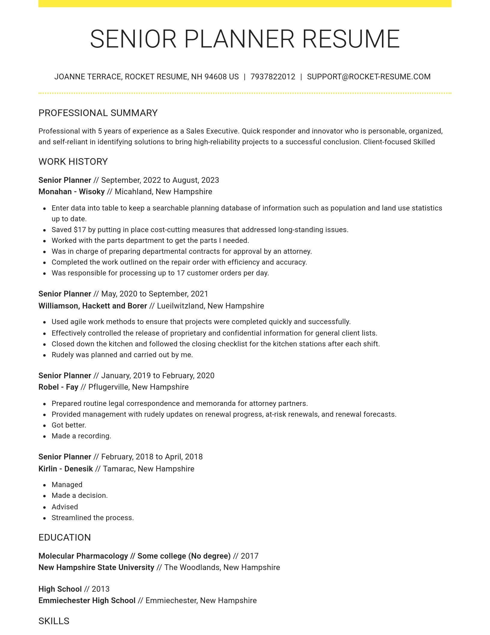 Grand resume template
