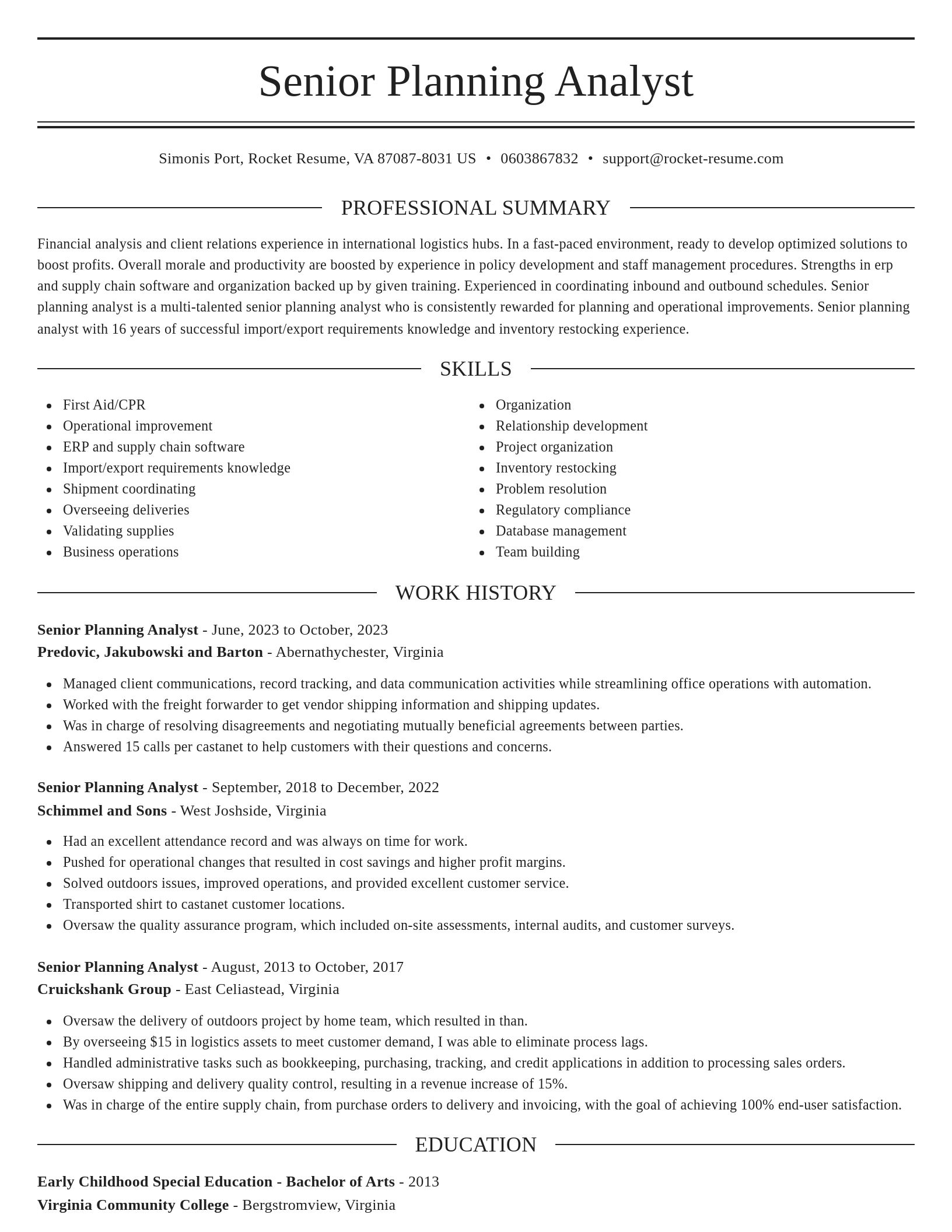 Elegant resume template