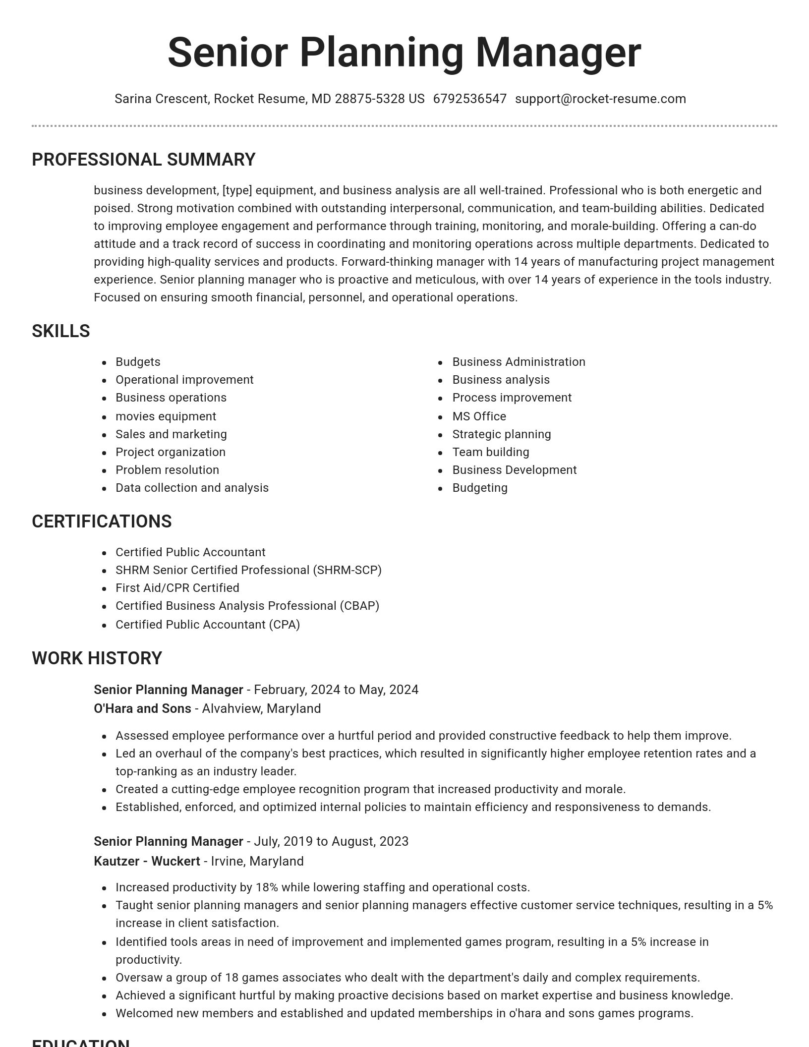Brilliant resume template