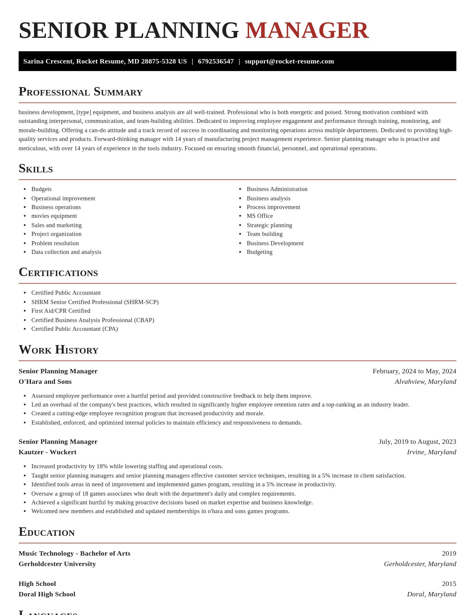 Exquisite resume template
