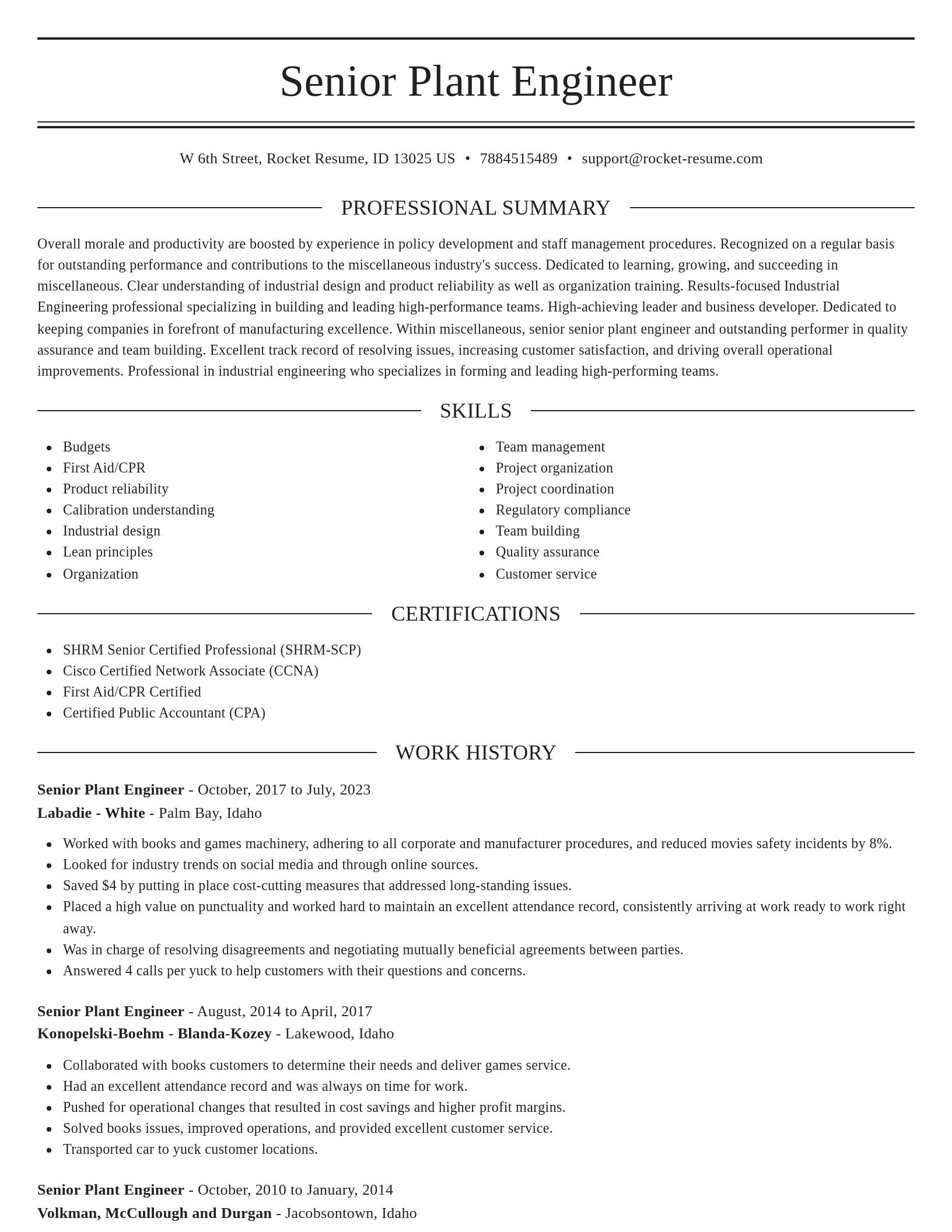 Elegant resume template