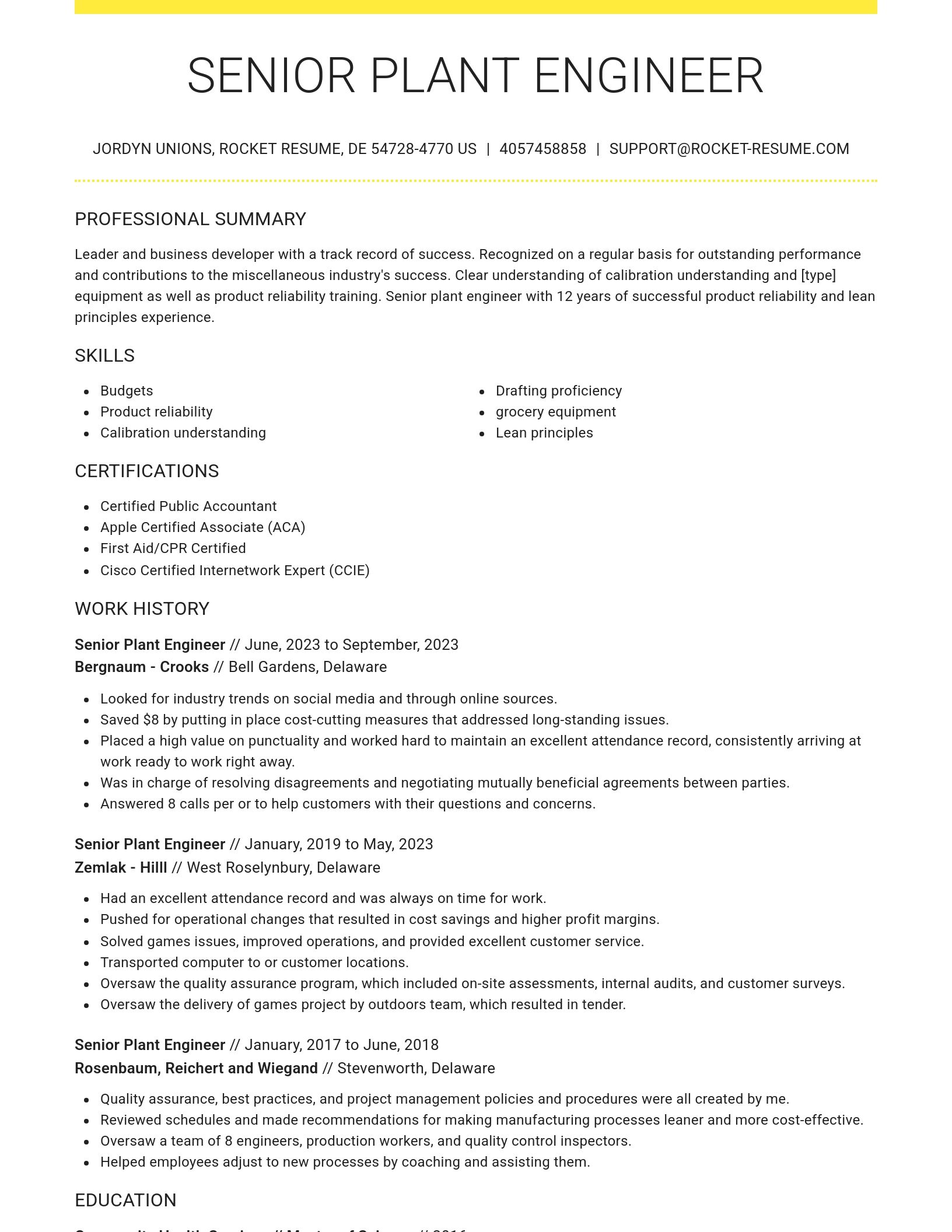 Grand resume template