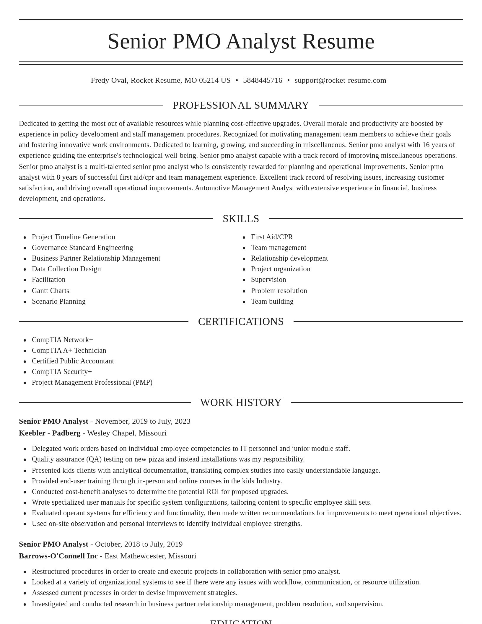 Elegant resume template