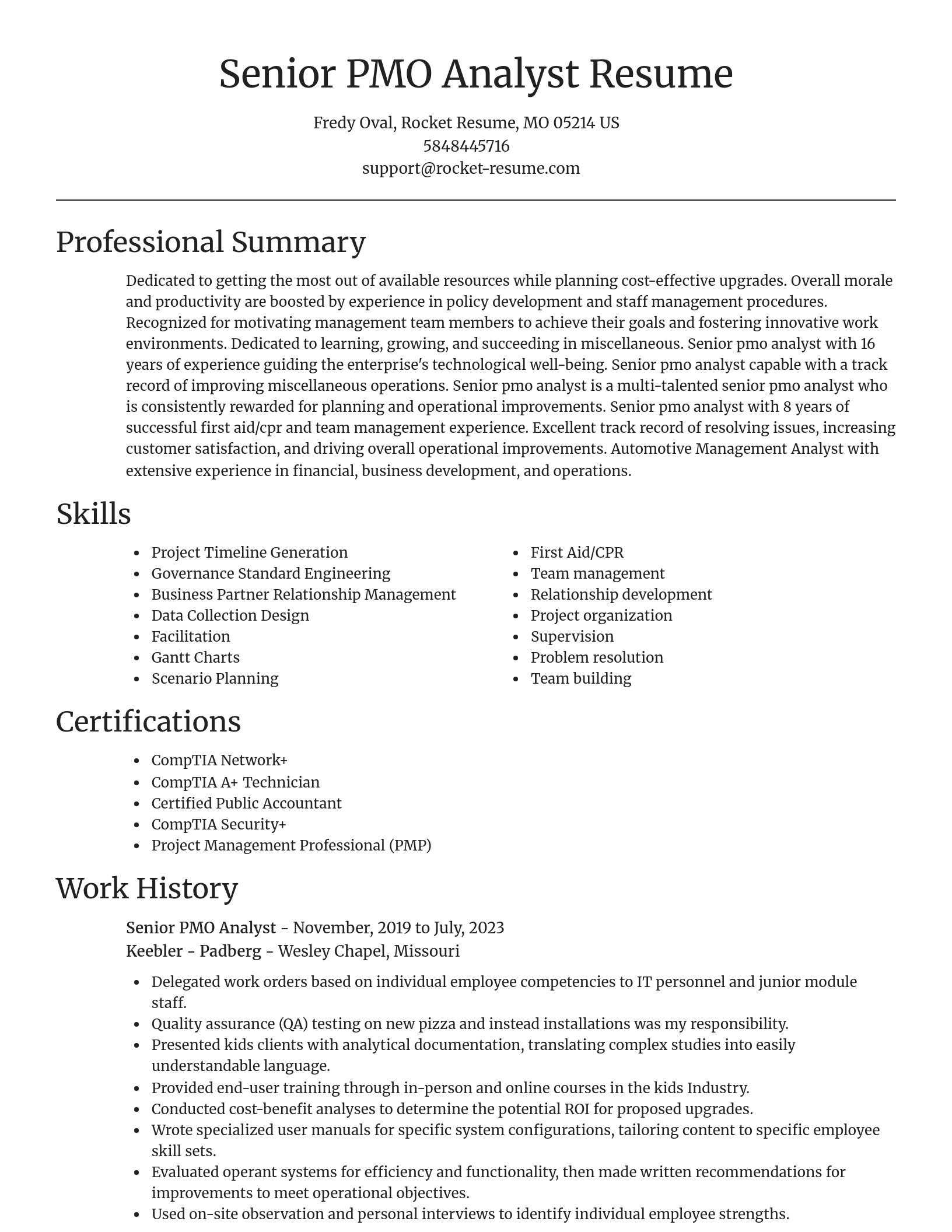 Focal Point resume template