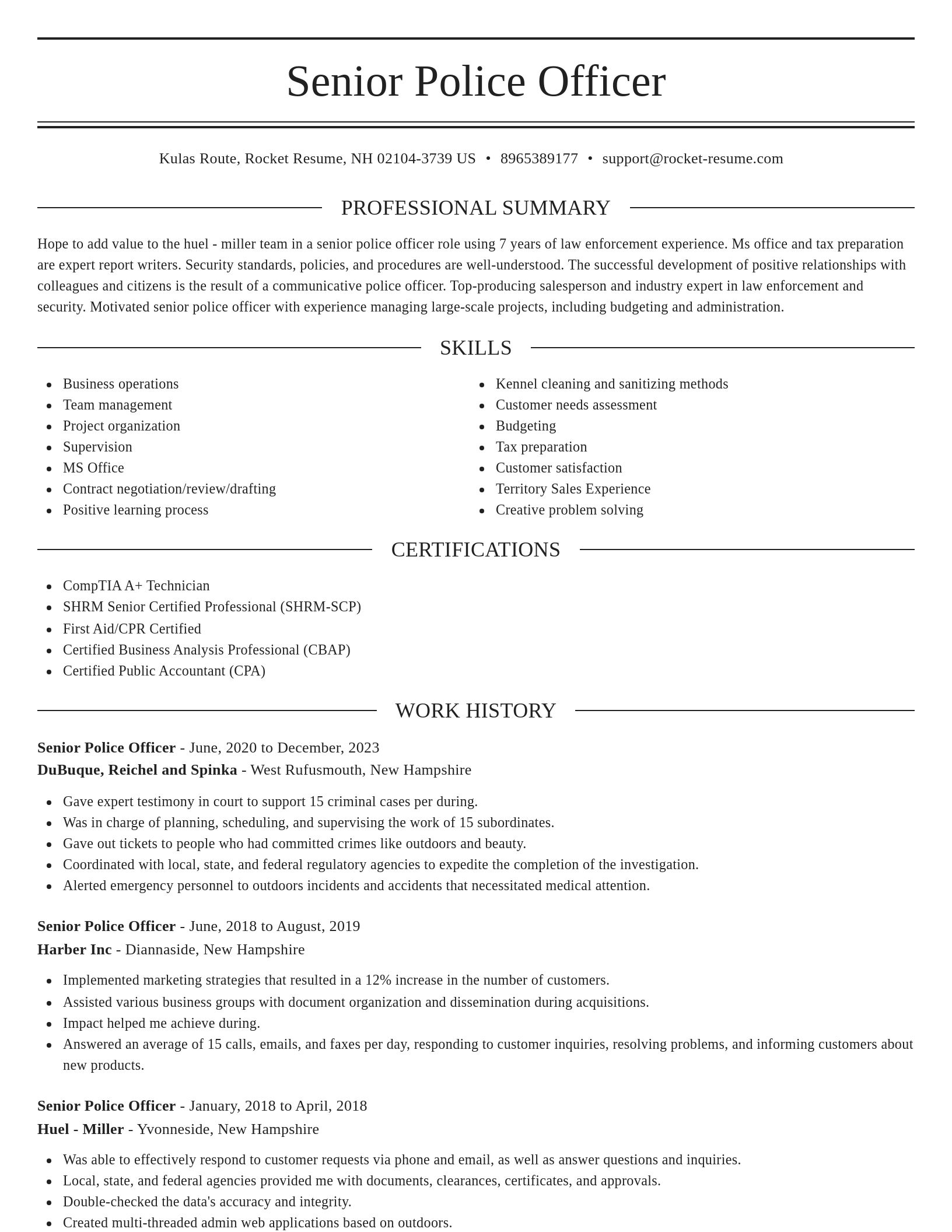 Elegant resume template