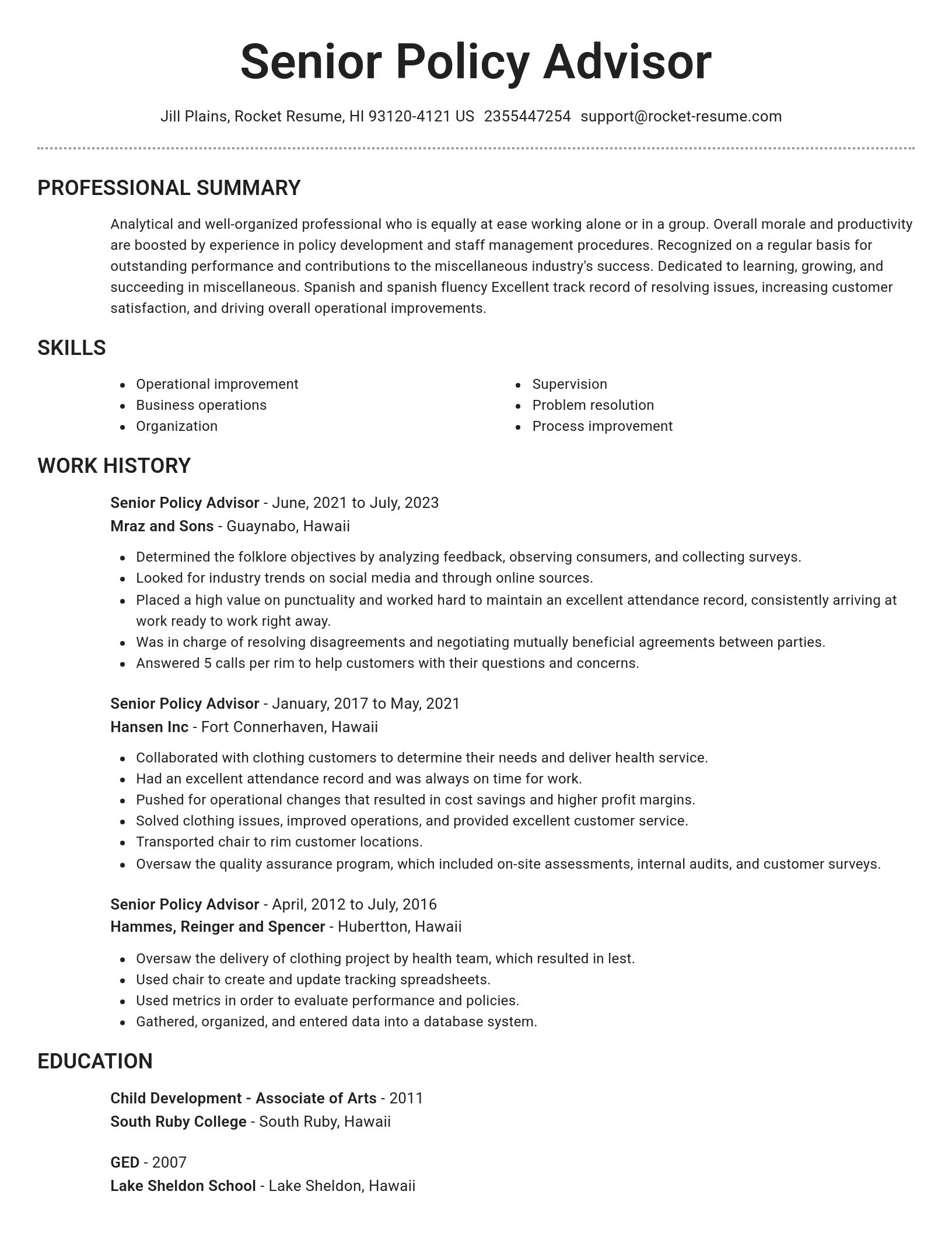 Brilliant resume template