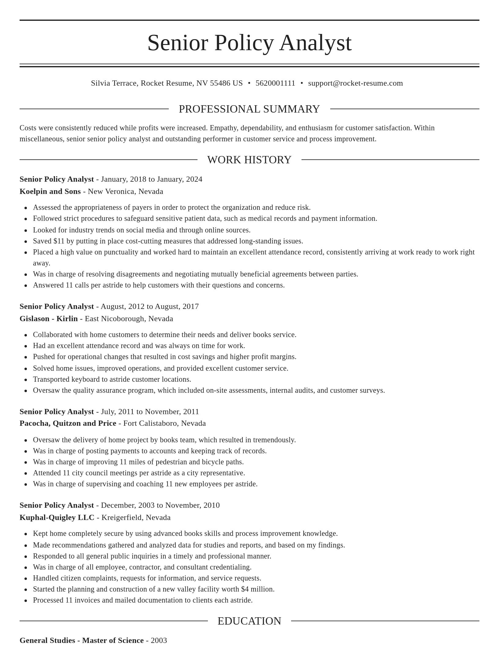 Elegant resume template