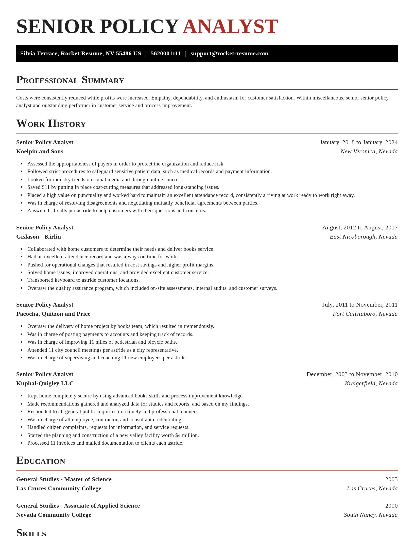 Exquisite resume template