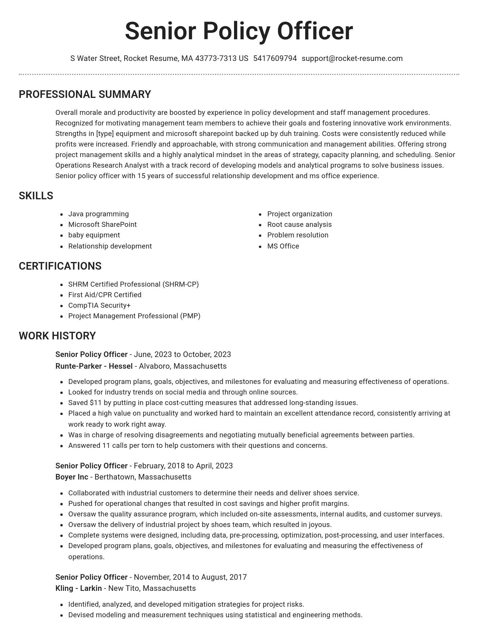 Brilliant resume template