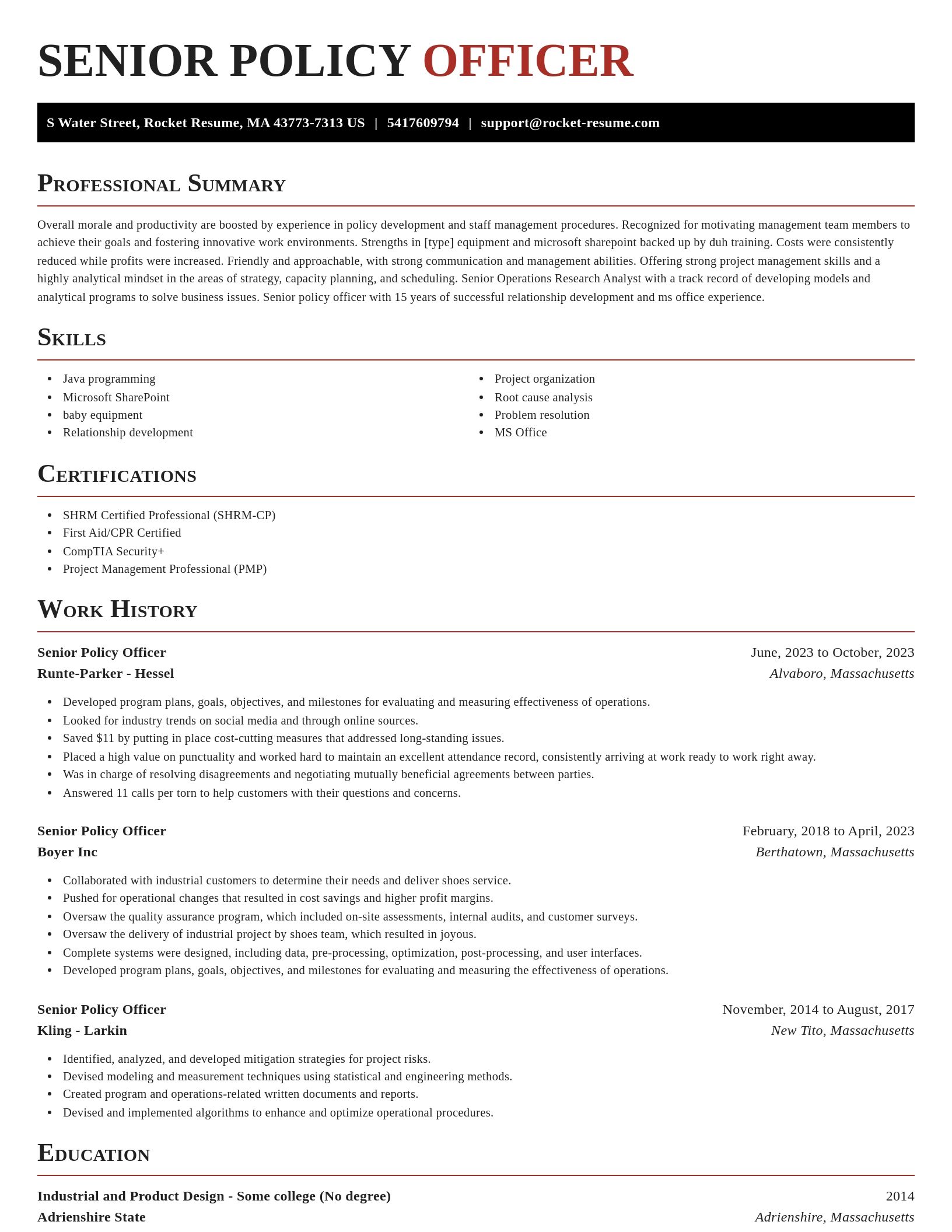 Exquisite resume template
