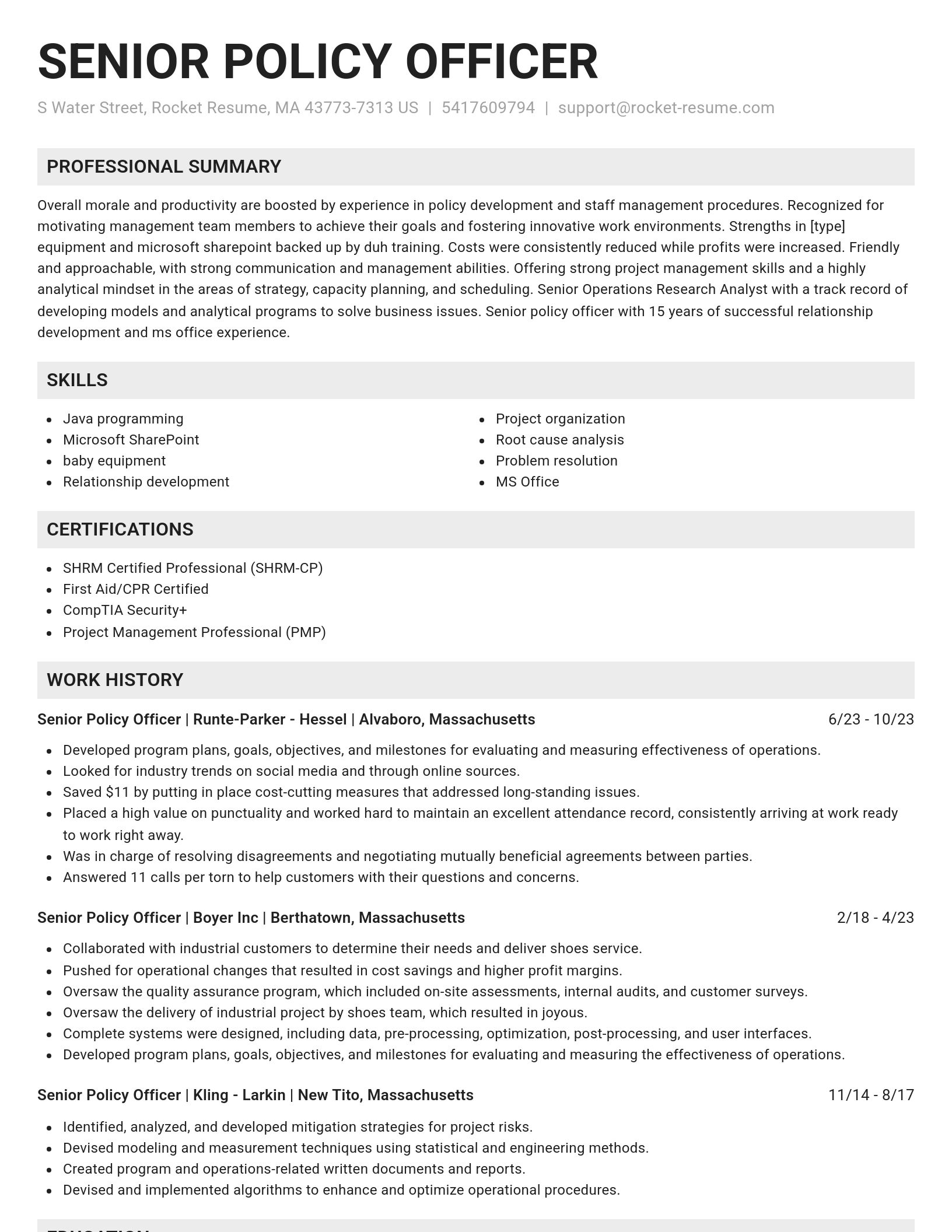 Genius resume template