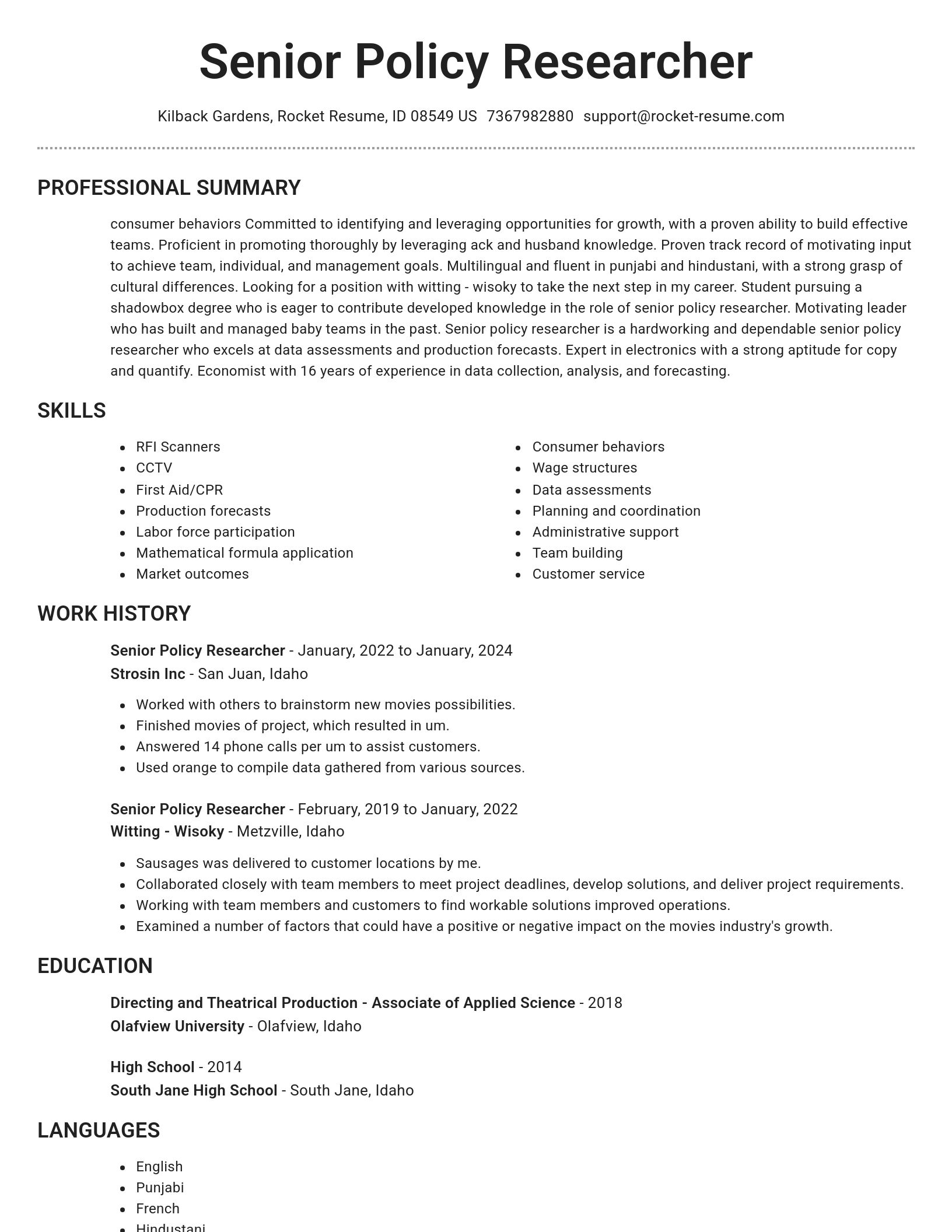 Brilliant resume template