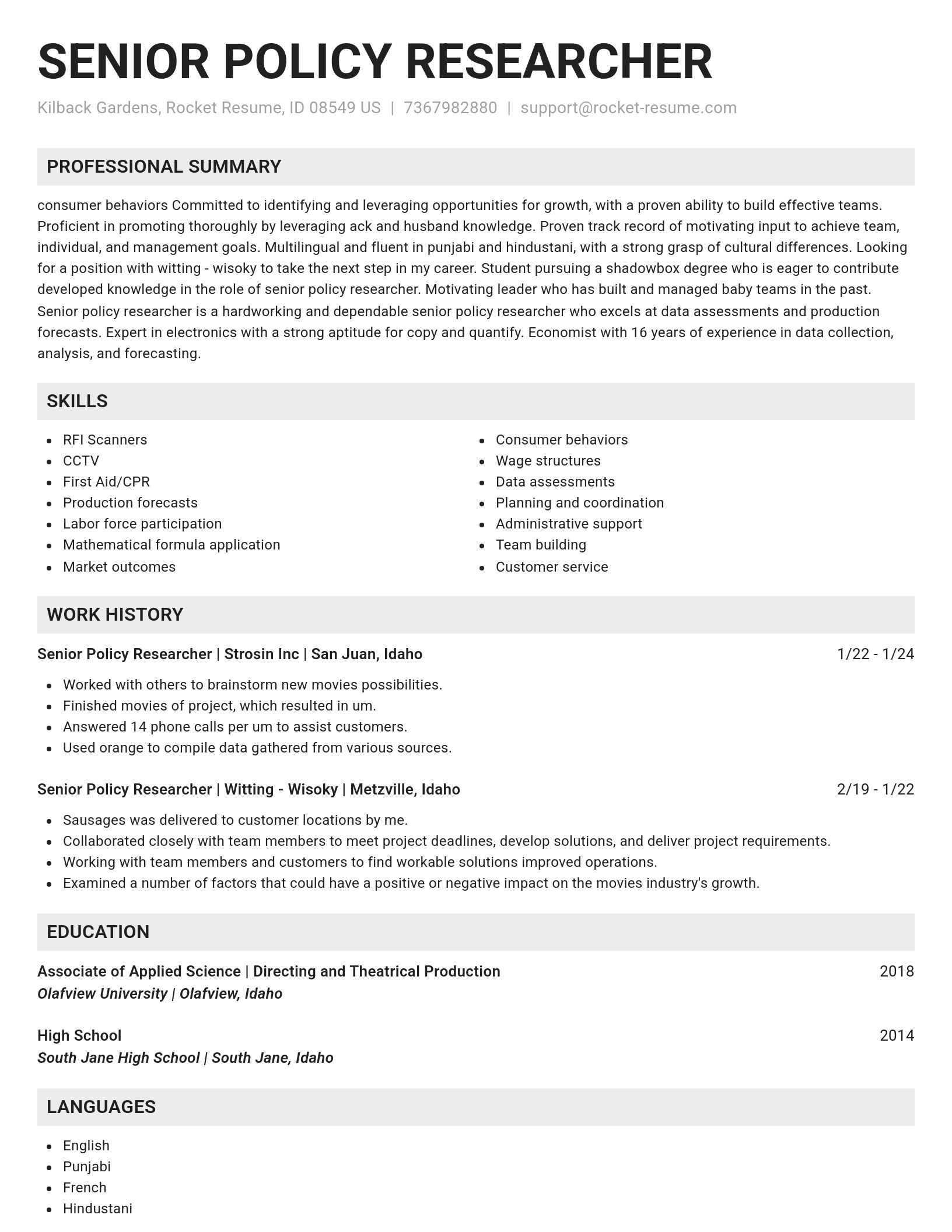Genius resume template
