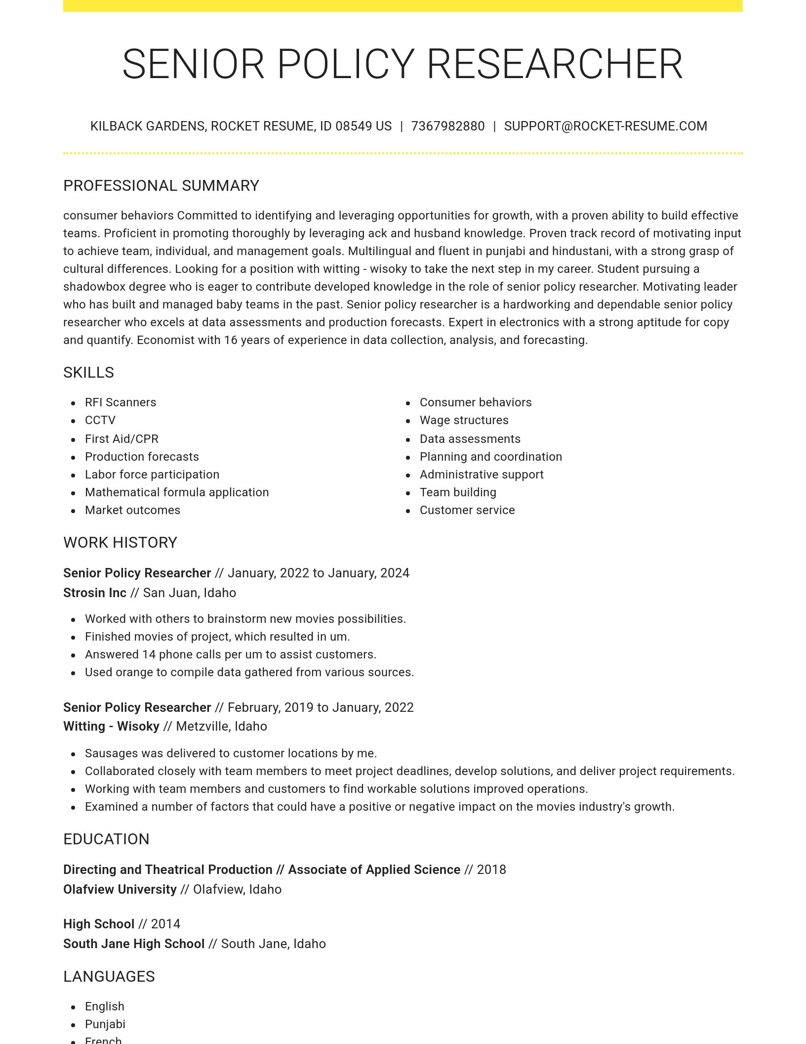 Grand resume template