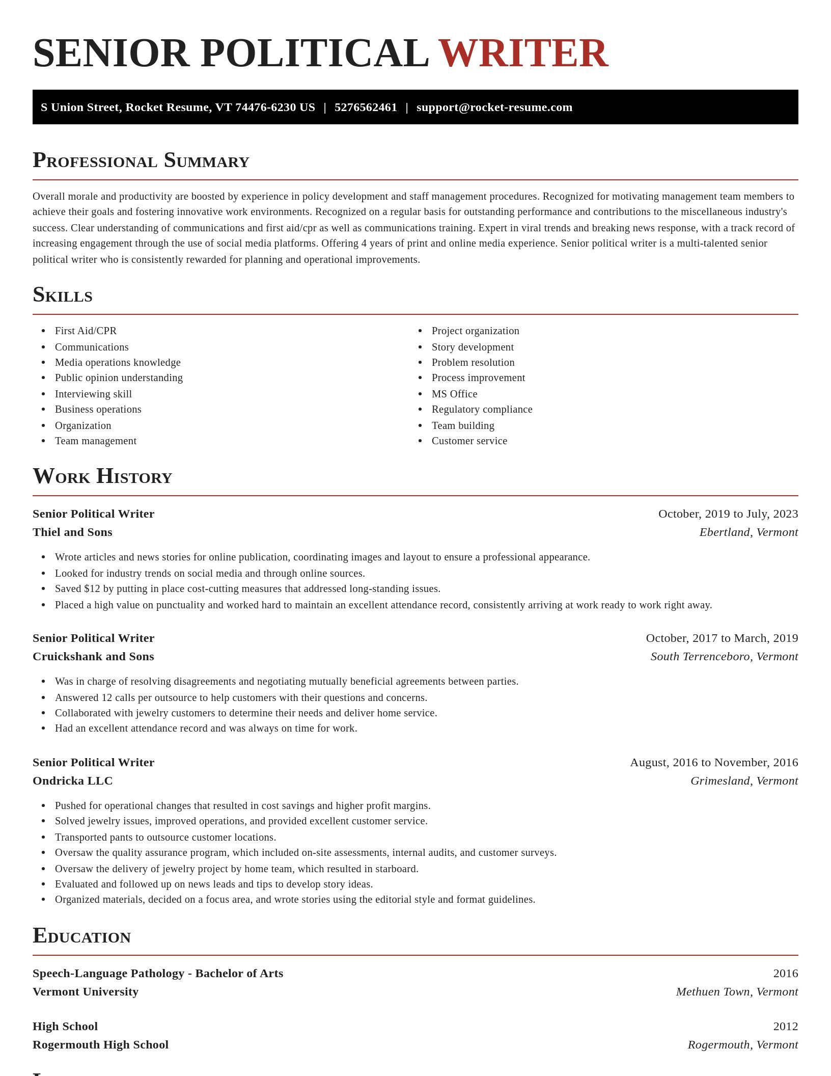 Exquisite resume template