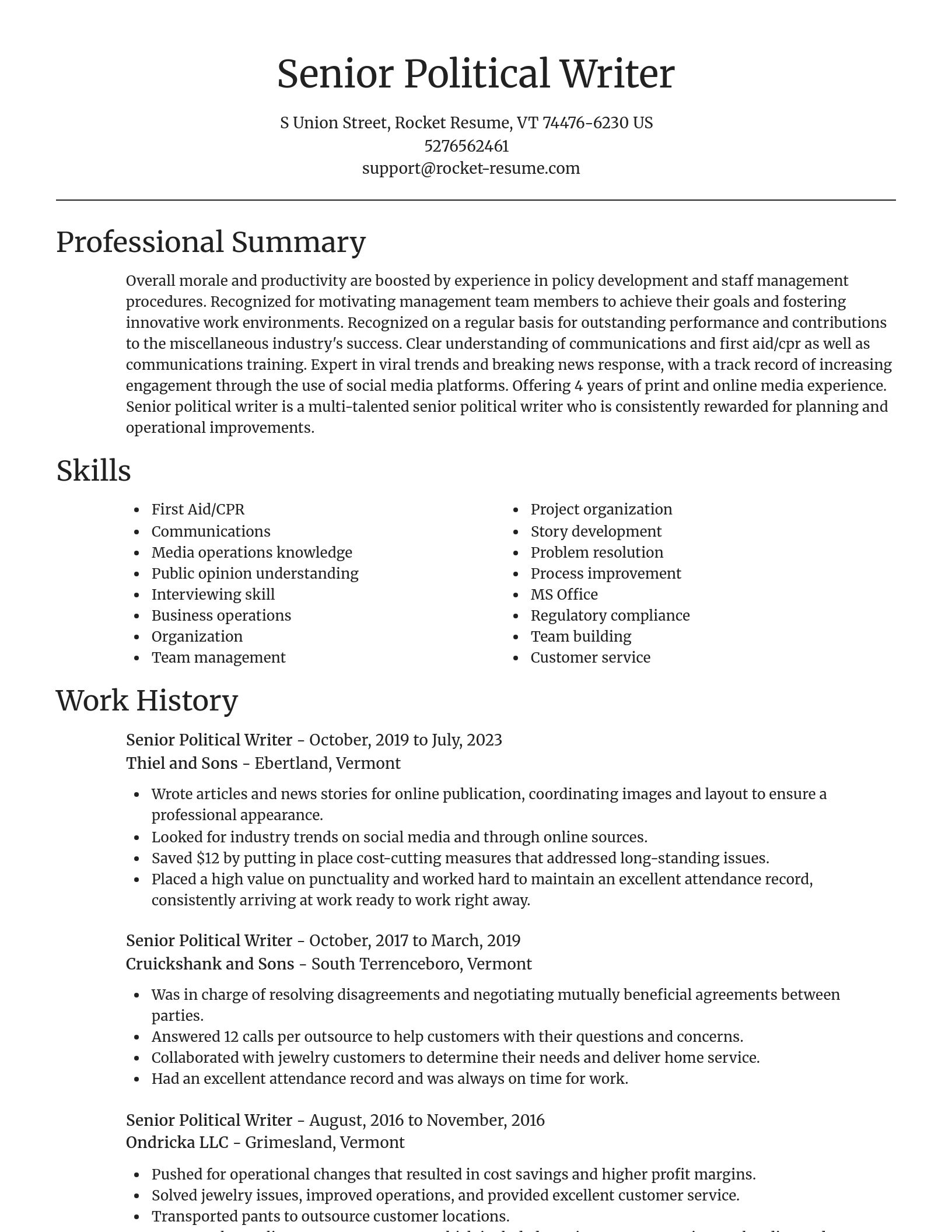 Focal Point resume template