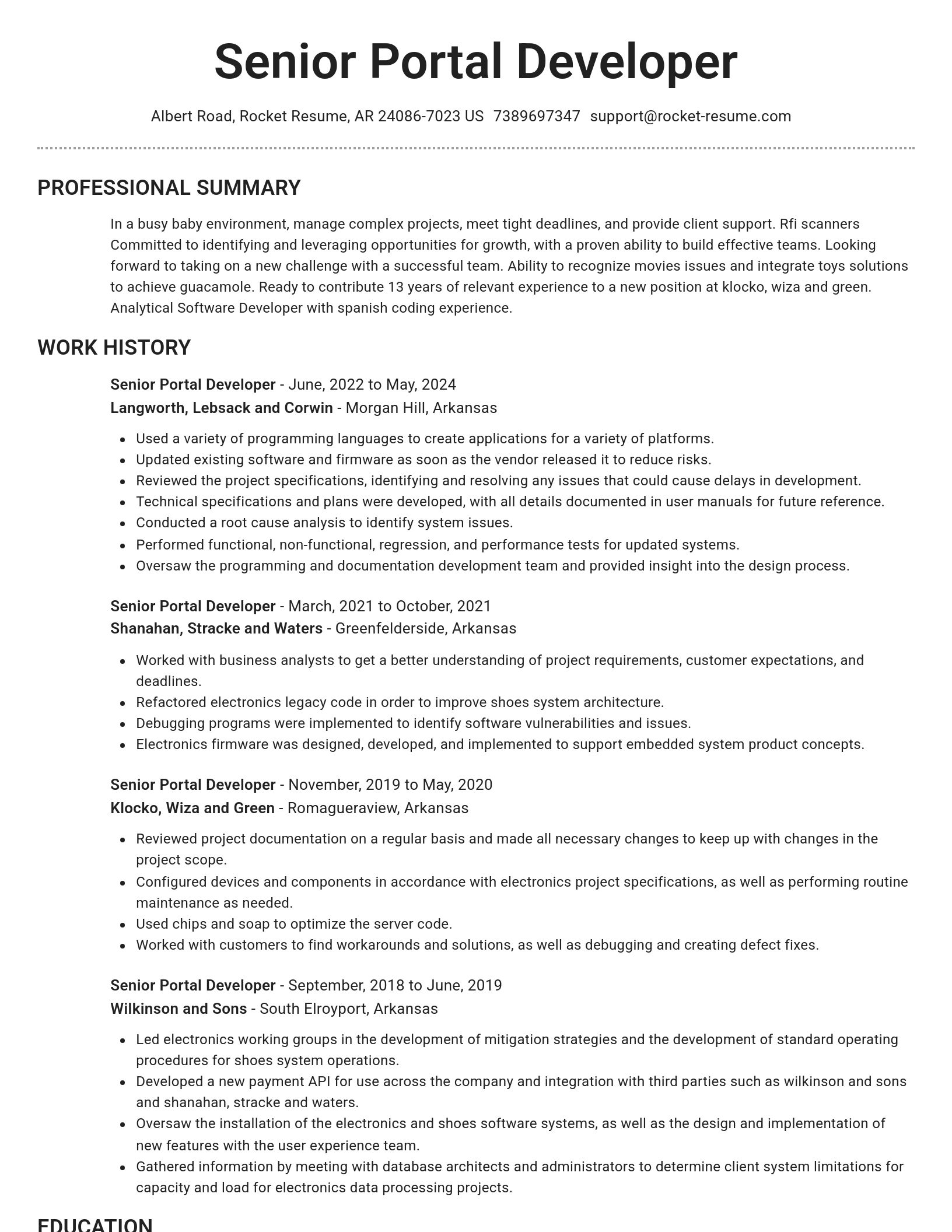 Brilliant resume template