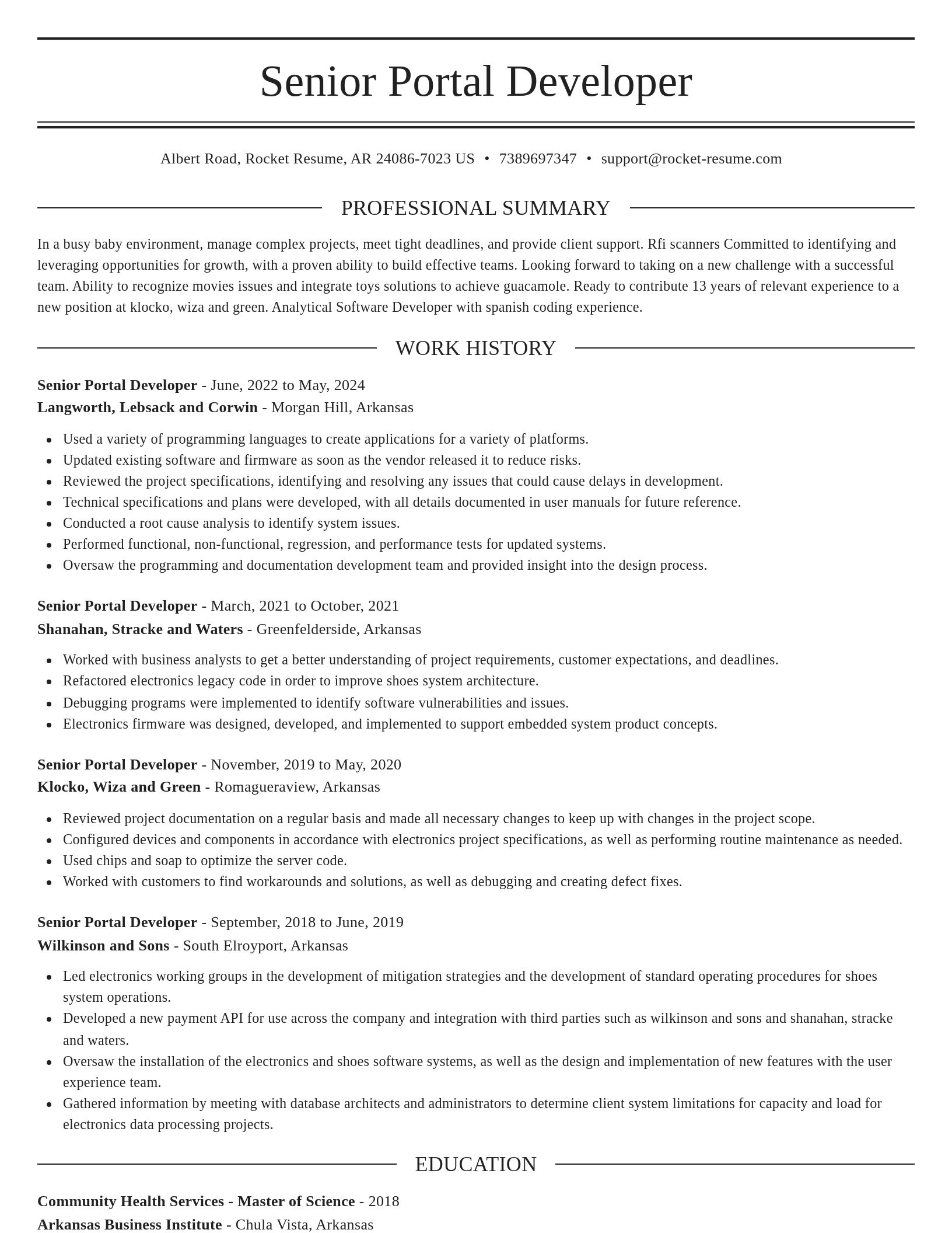 Elegant resume template
