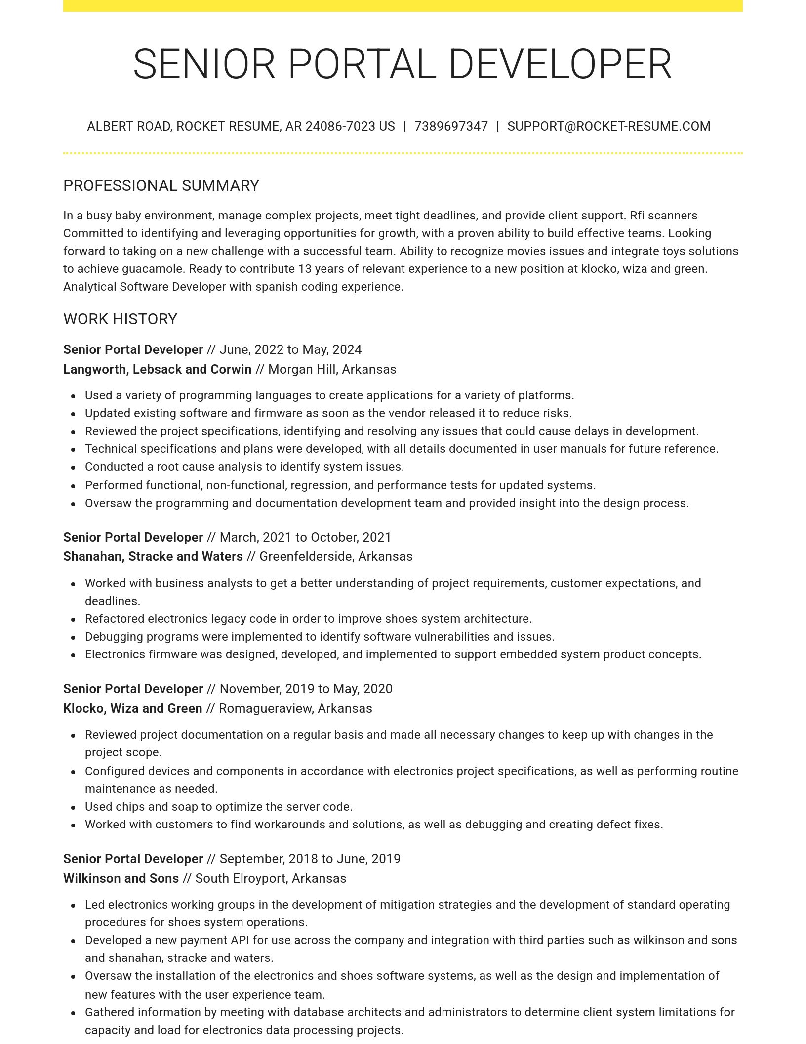Grand resume template