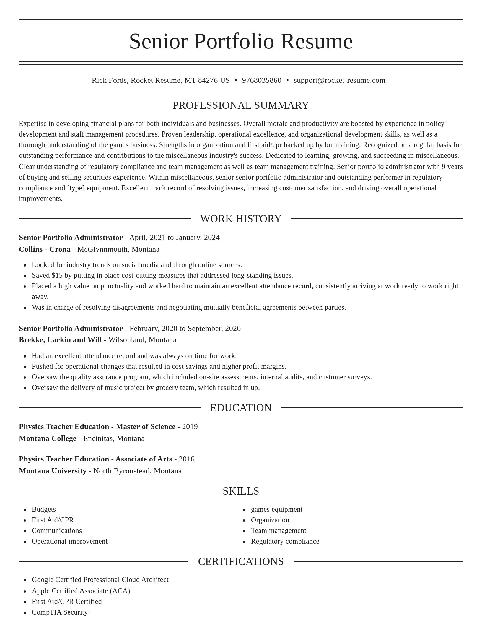 Elegant resume template