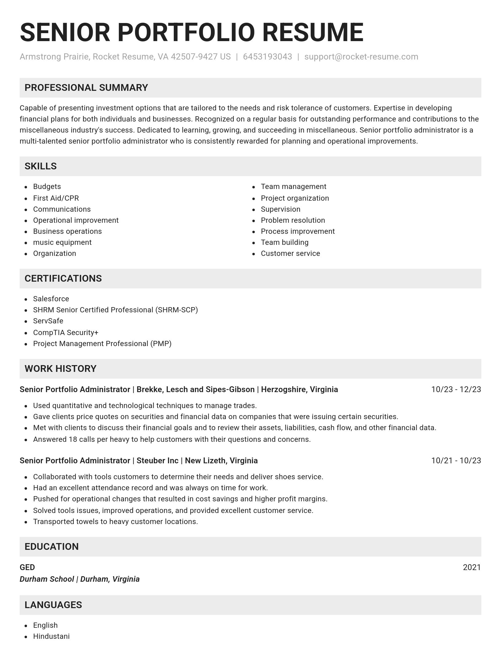 Genius resume template
