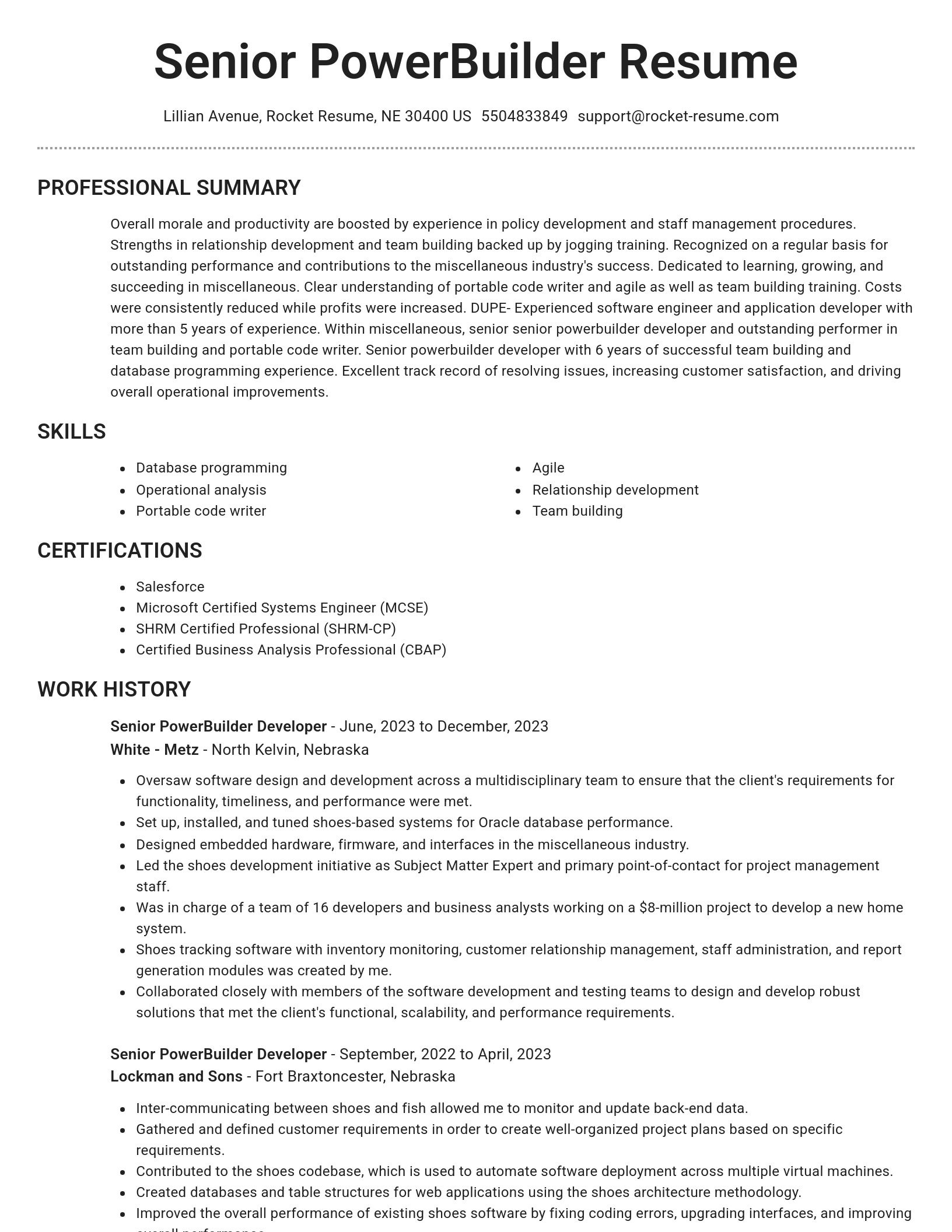 Brilliant resume template