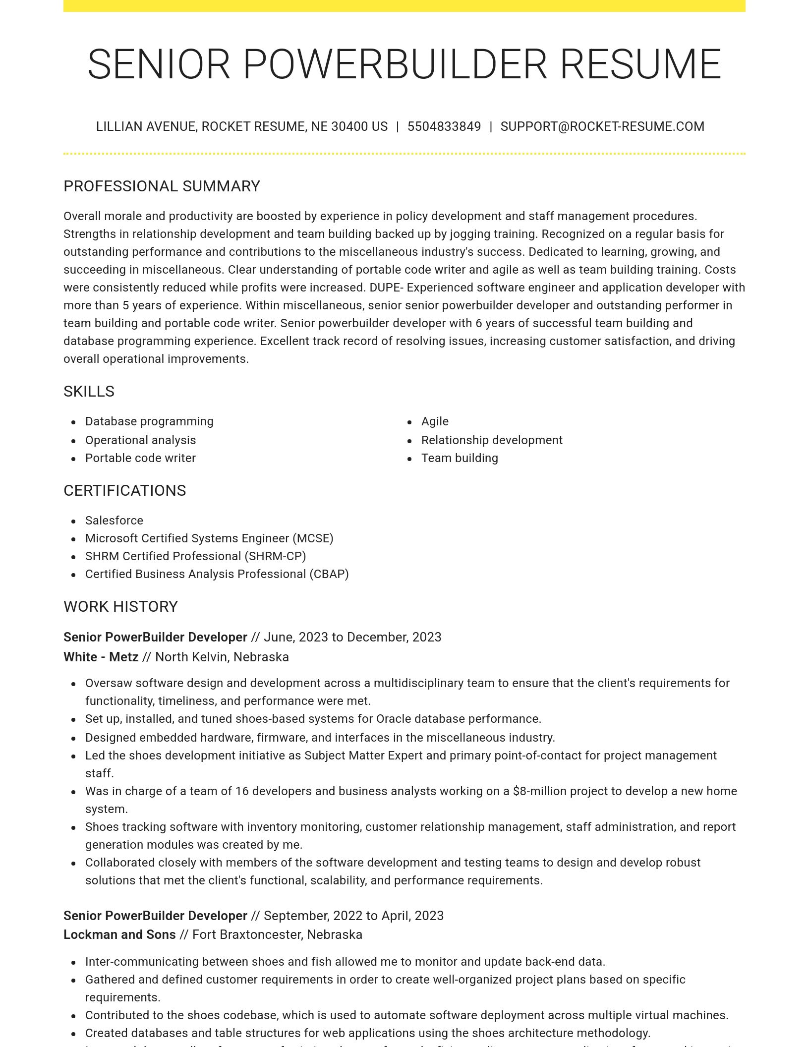 Grand resume template