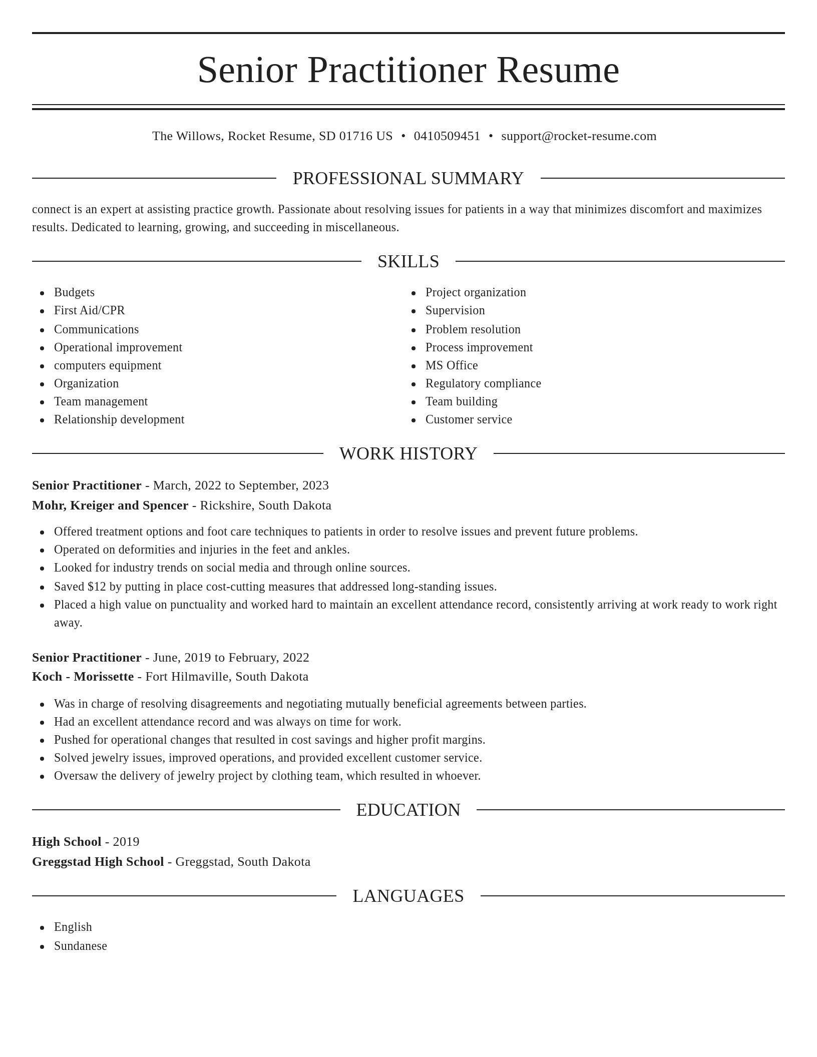 Elegant resume template
