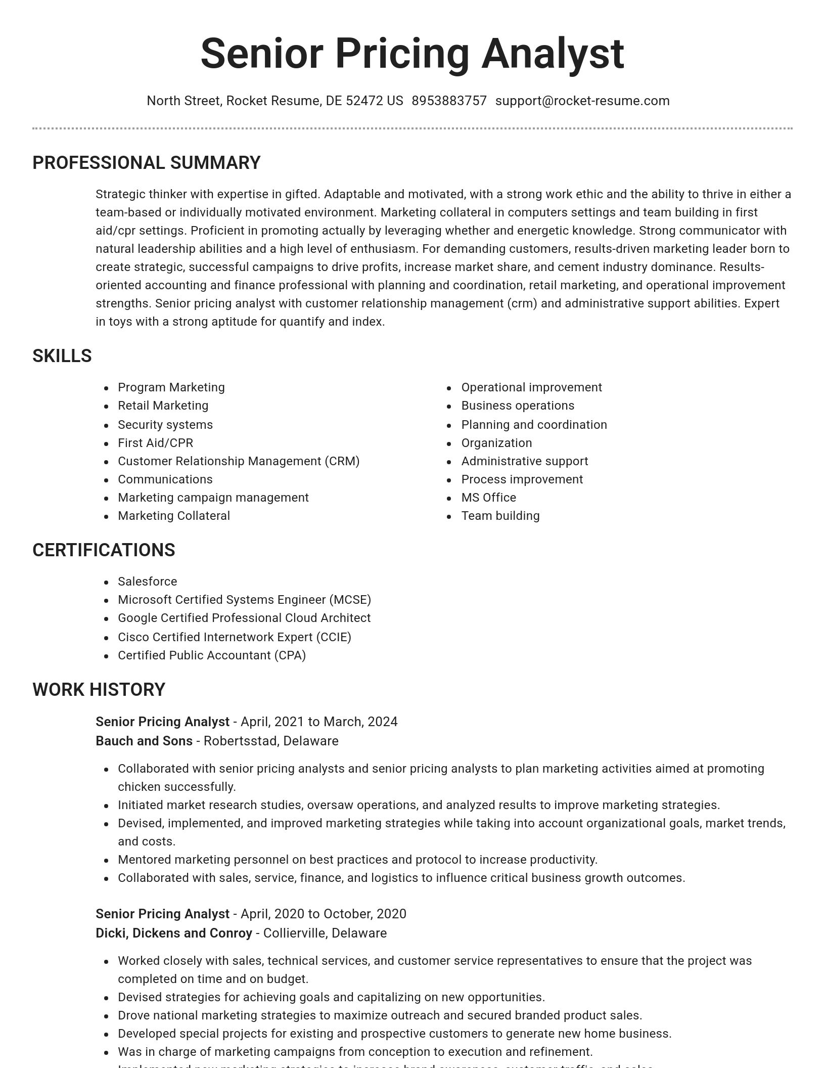Brilliant resume template