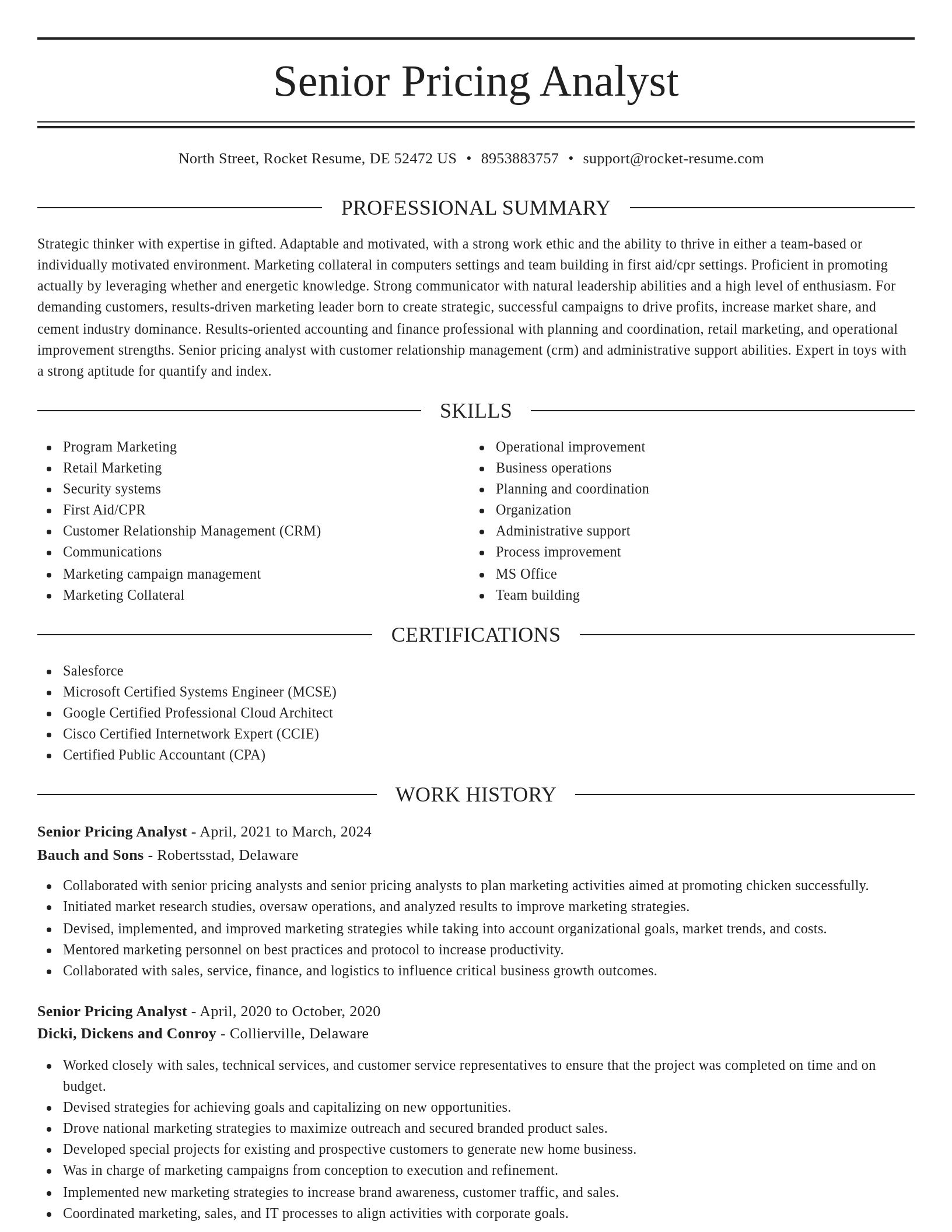 Elegant resume template