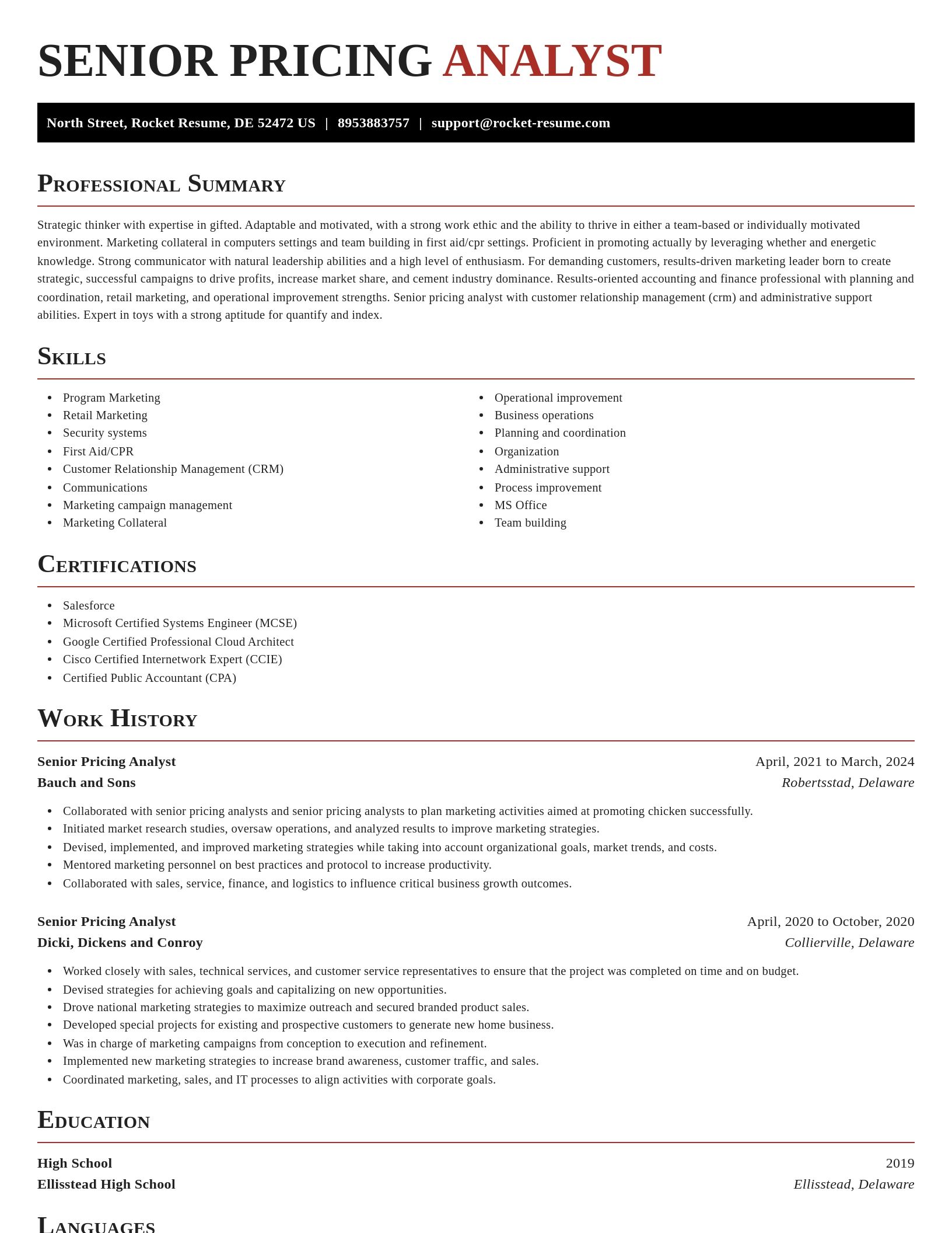 Exquisite resume template