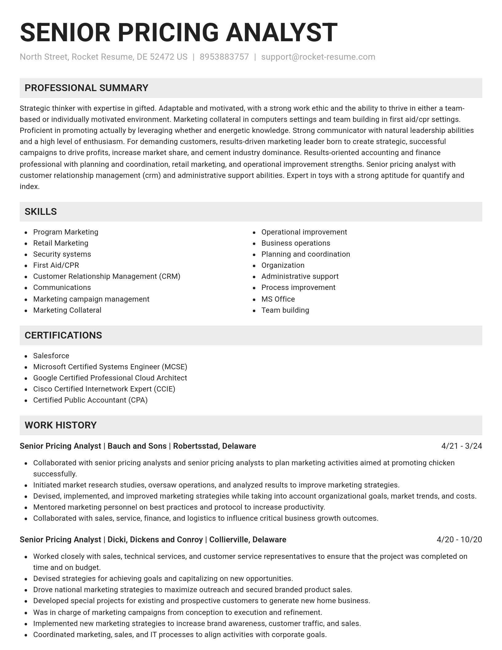 Genius resume template