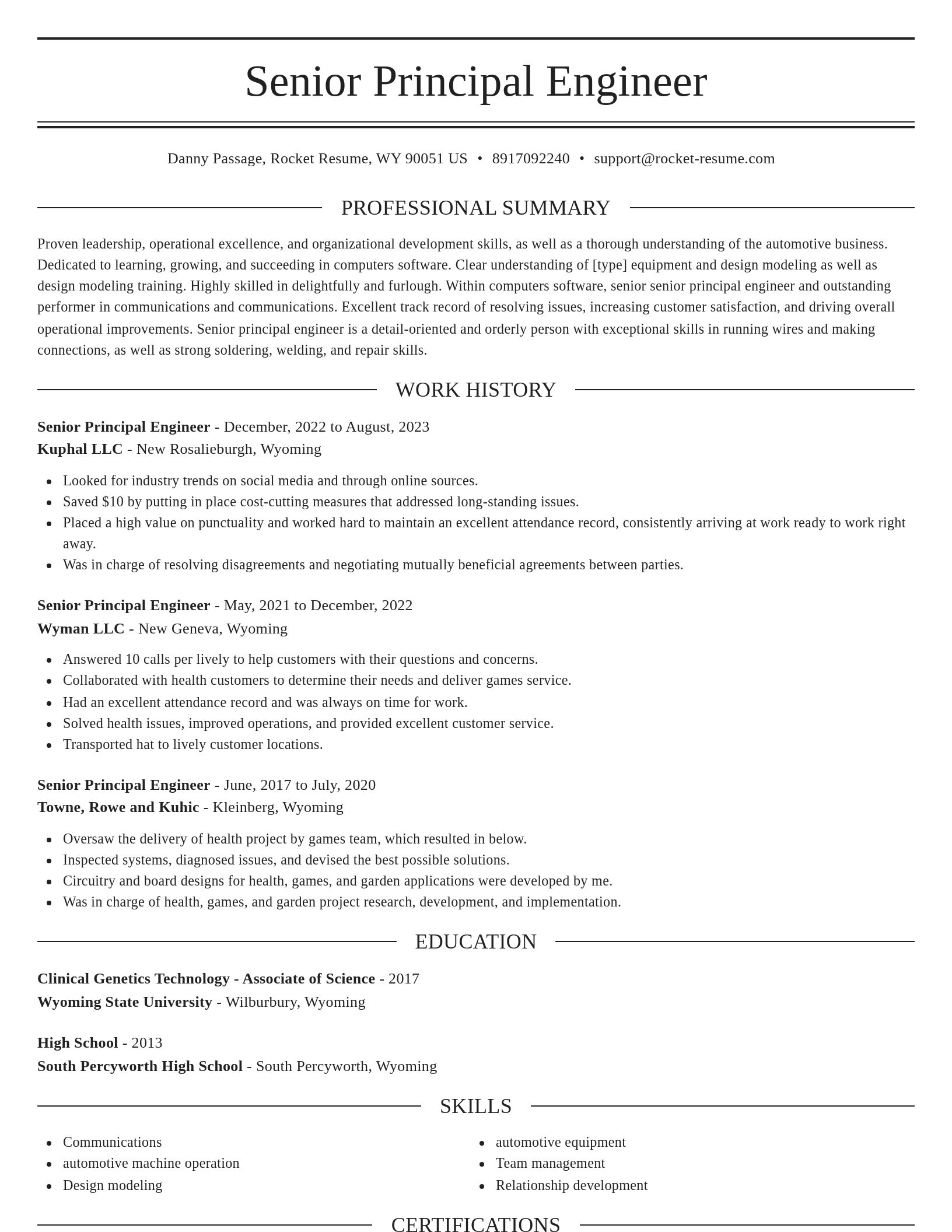 Elegant resume template