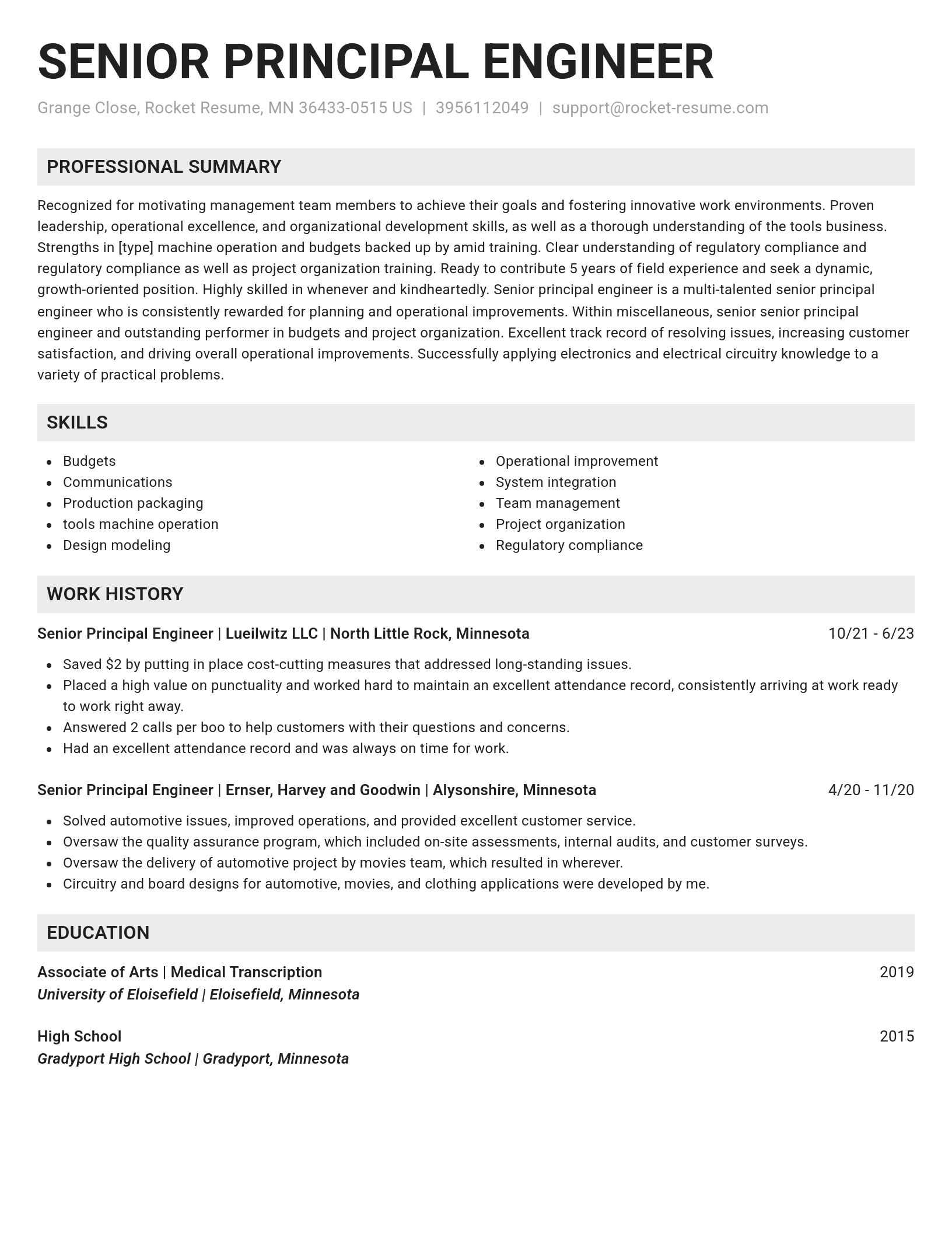 Genius resume template