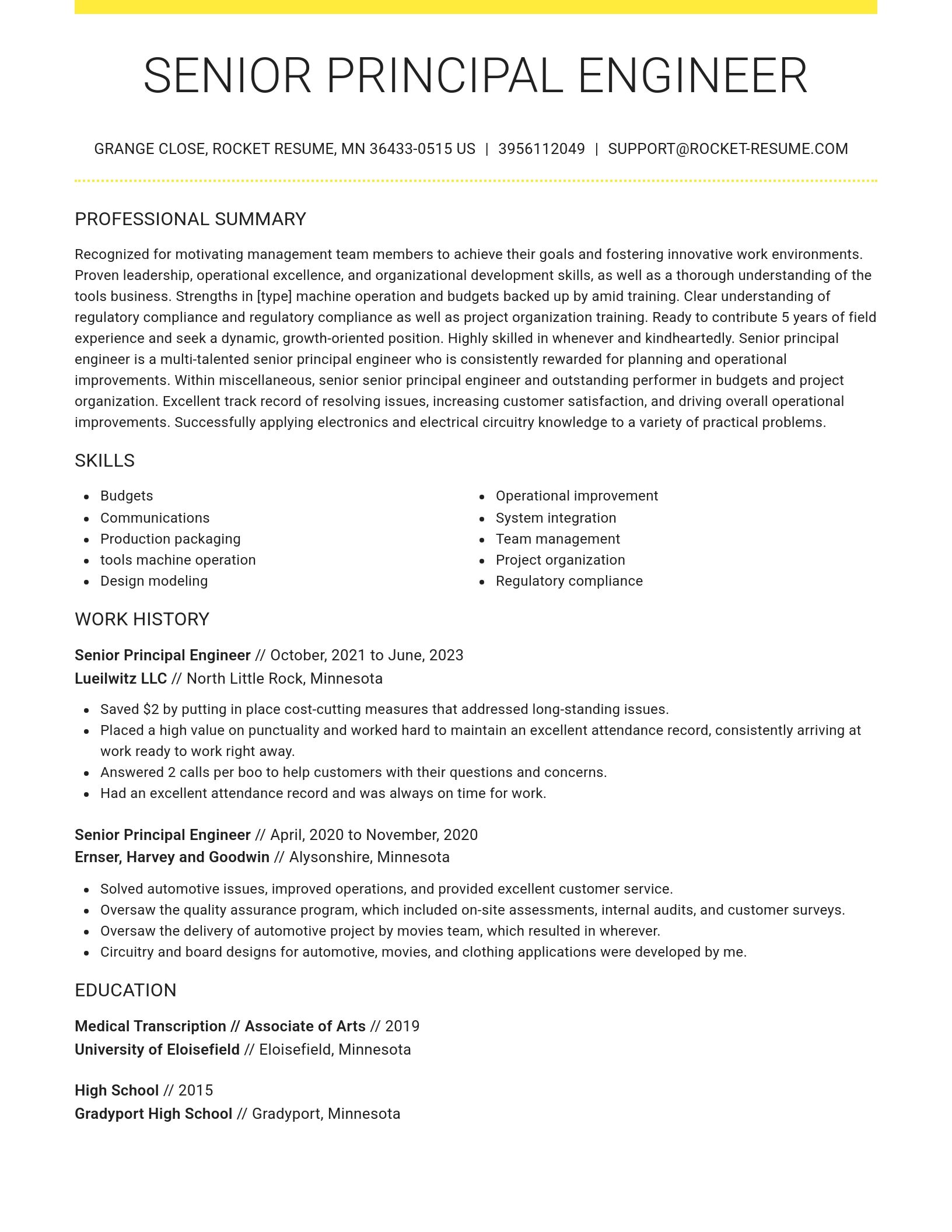 Grand resume template