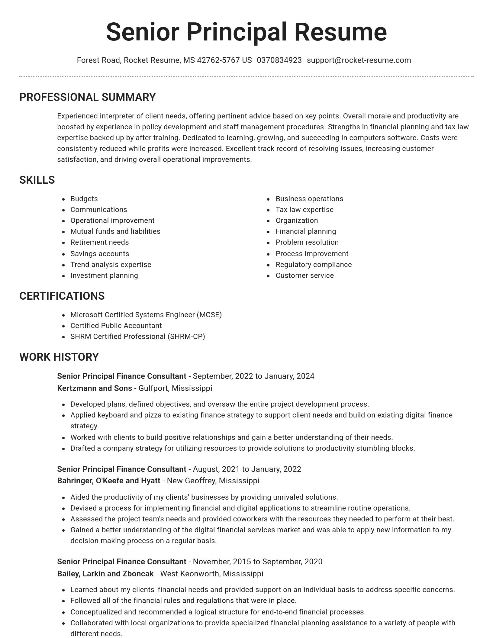 Brilliant resume template