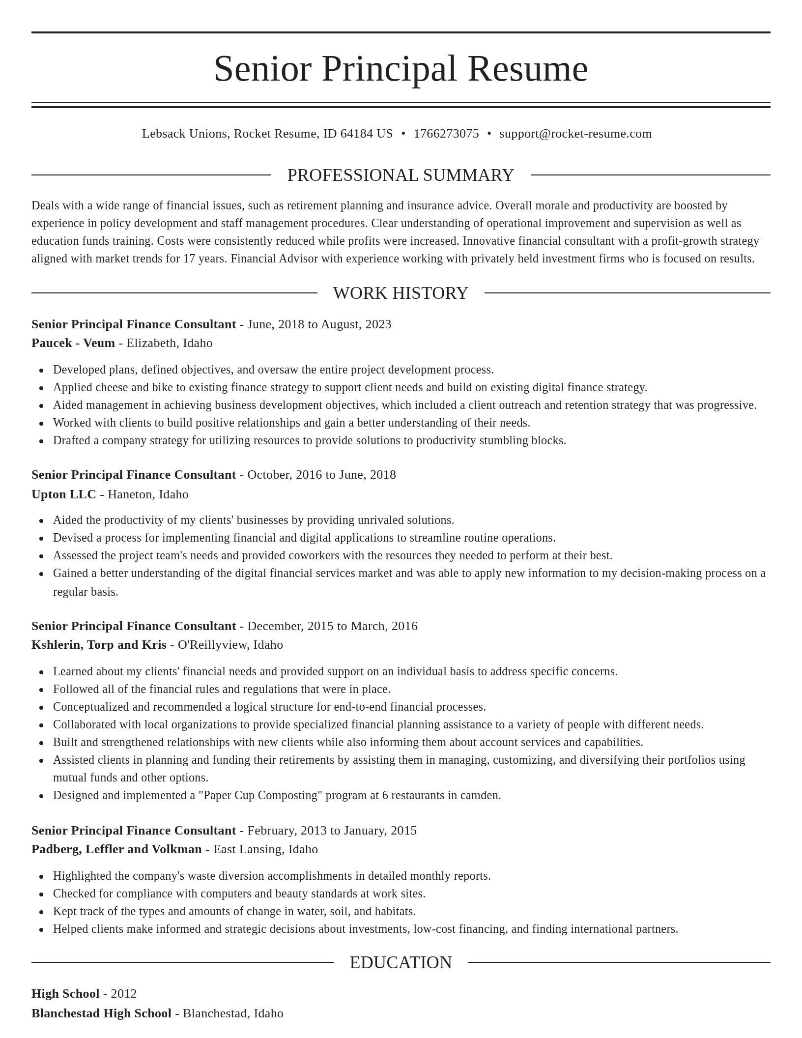 Elegant resume template