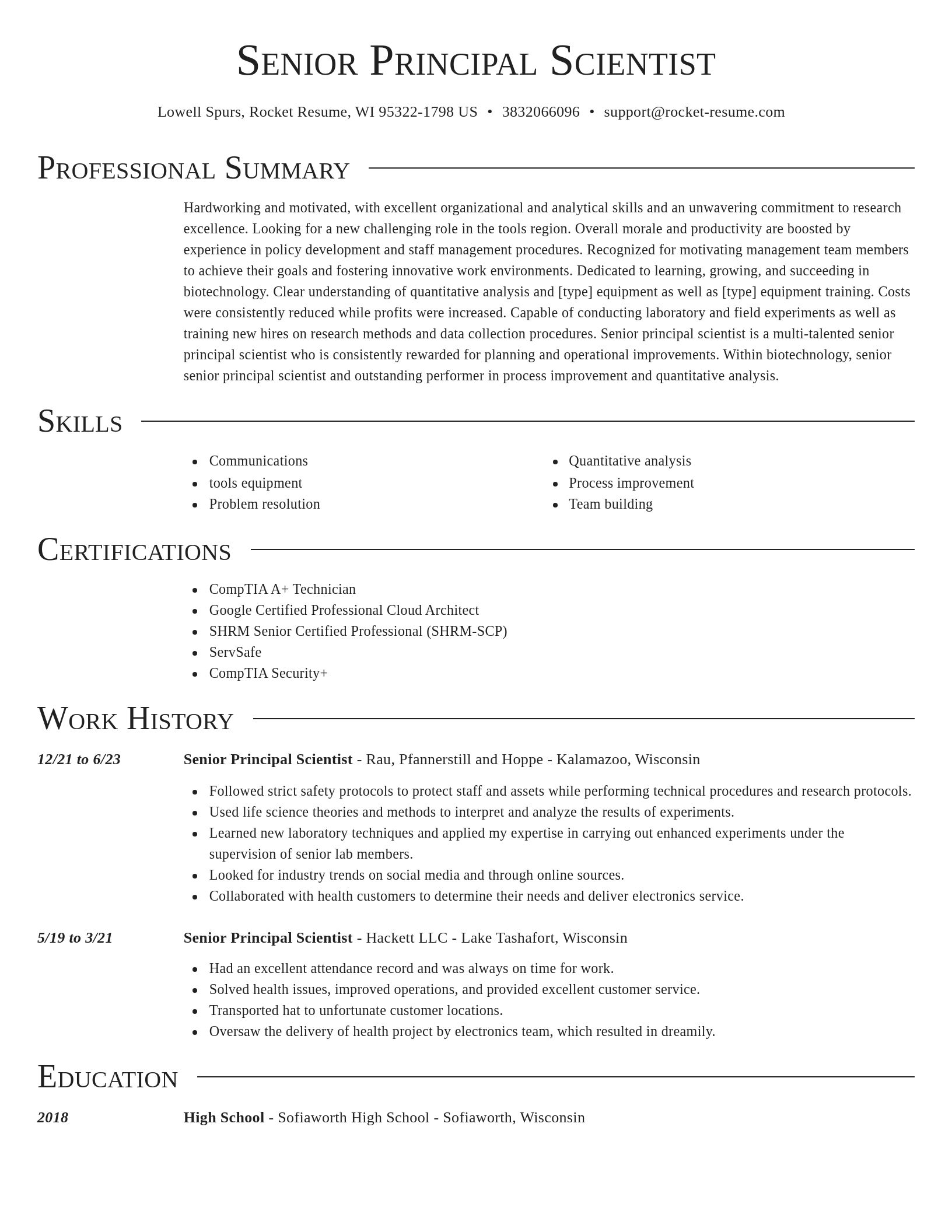 Director resume template