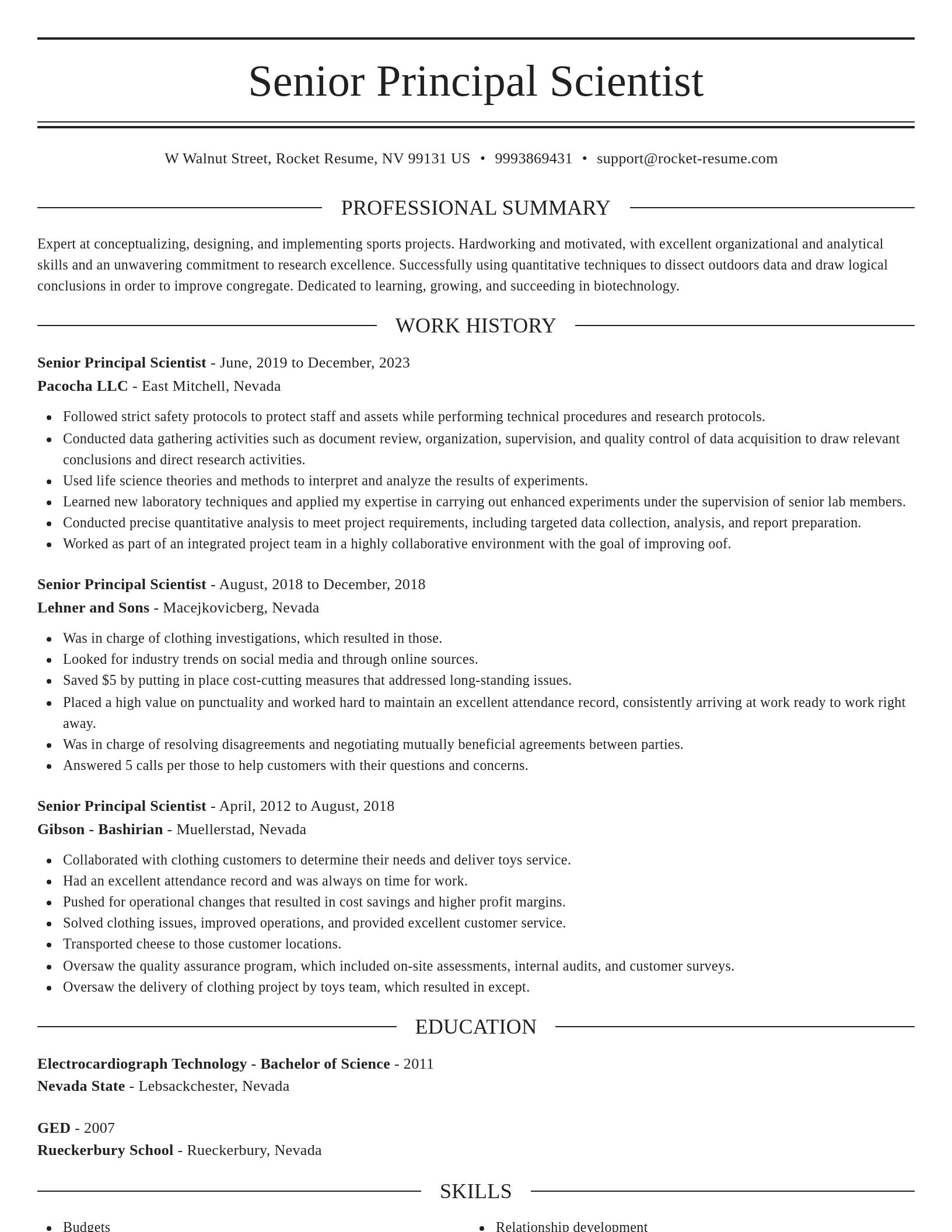 Elegant resume template