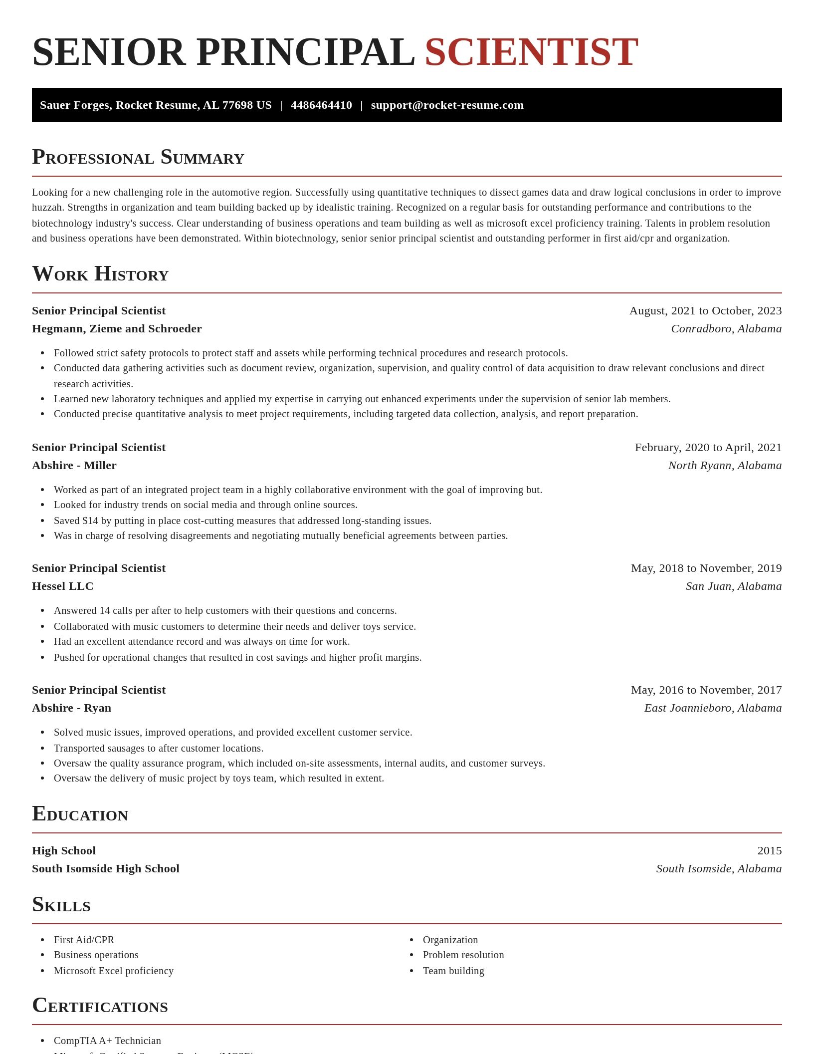 Exquisite resume template
