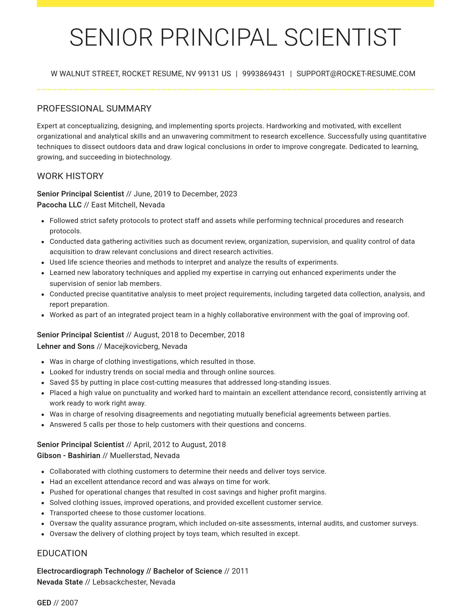 Grand resume template