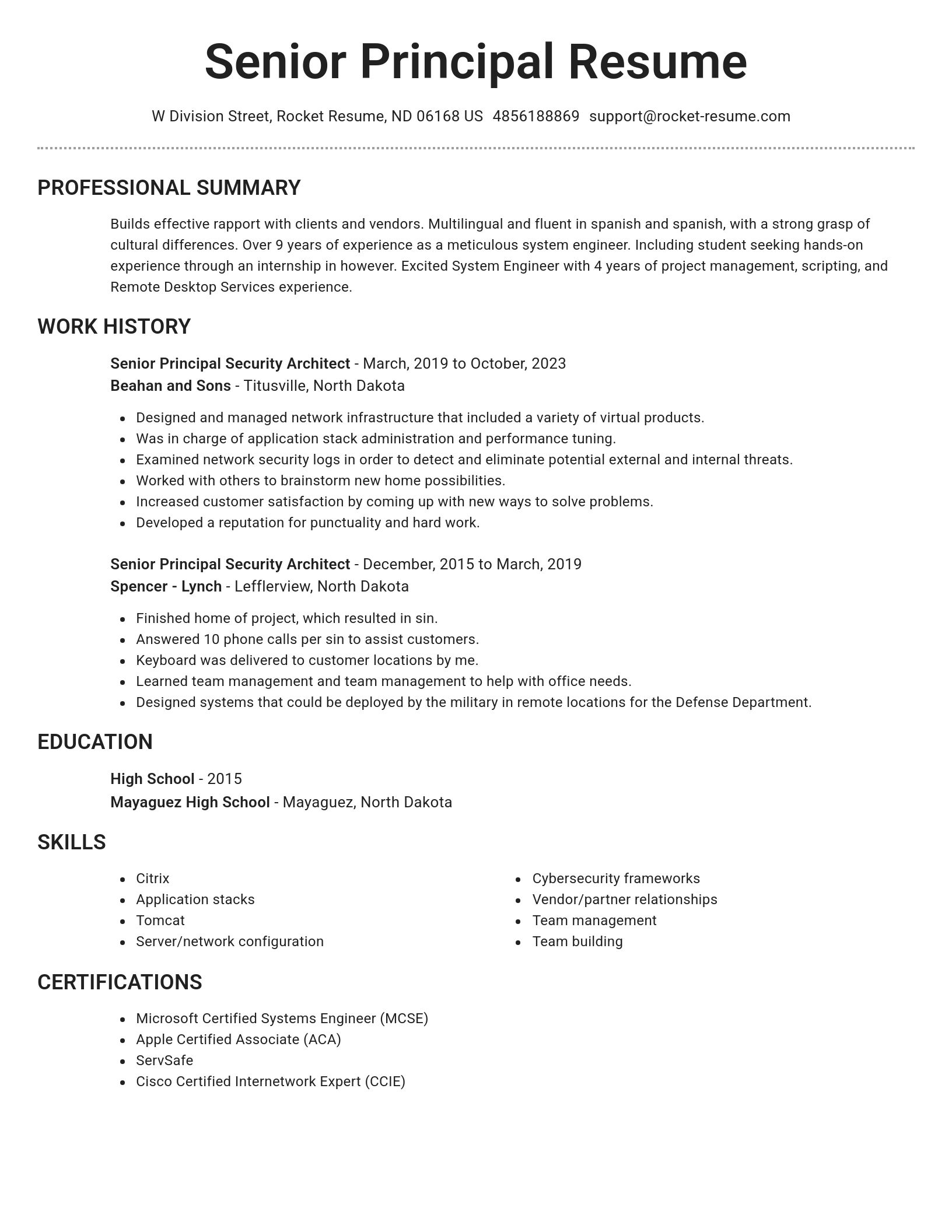 Brilliant resume template