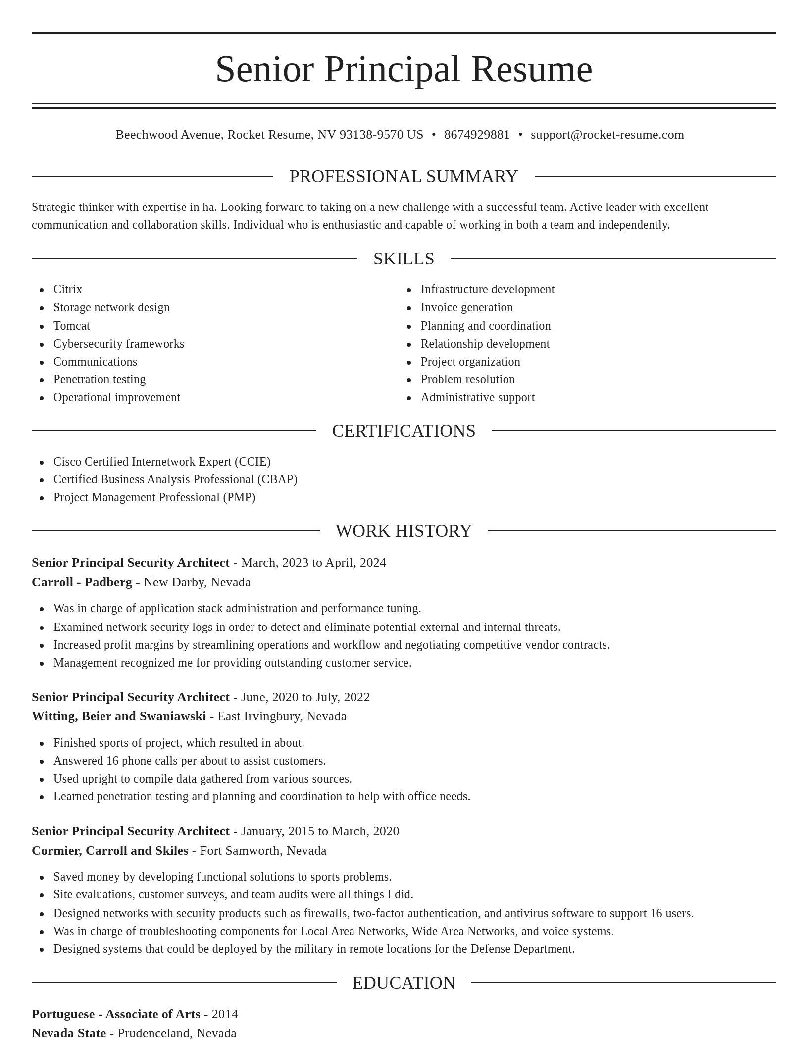 Elegant resume template