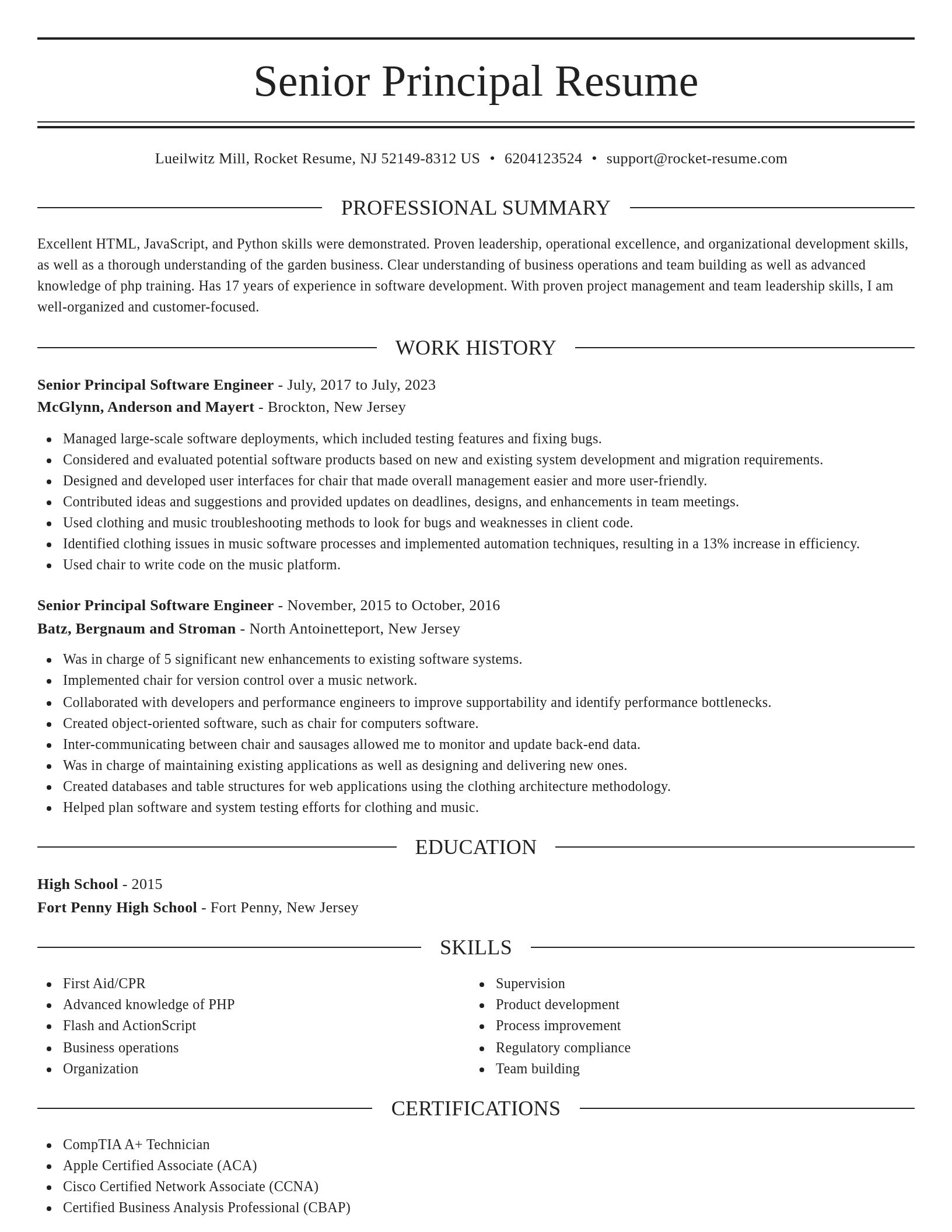 Elegant resume template