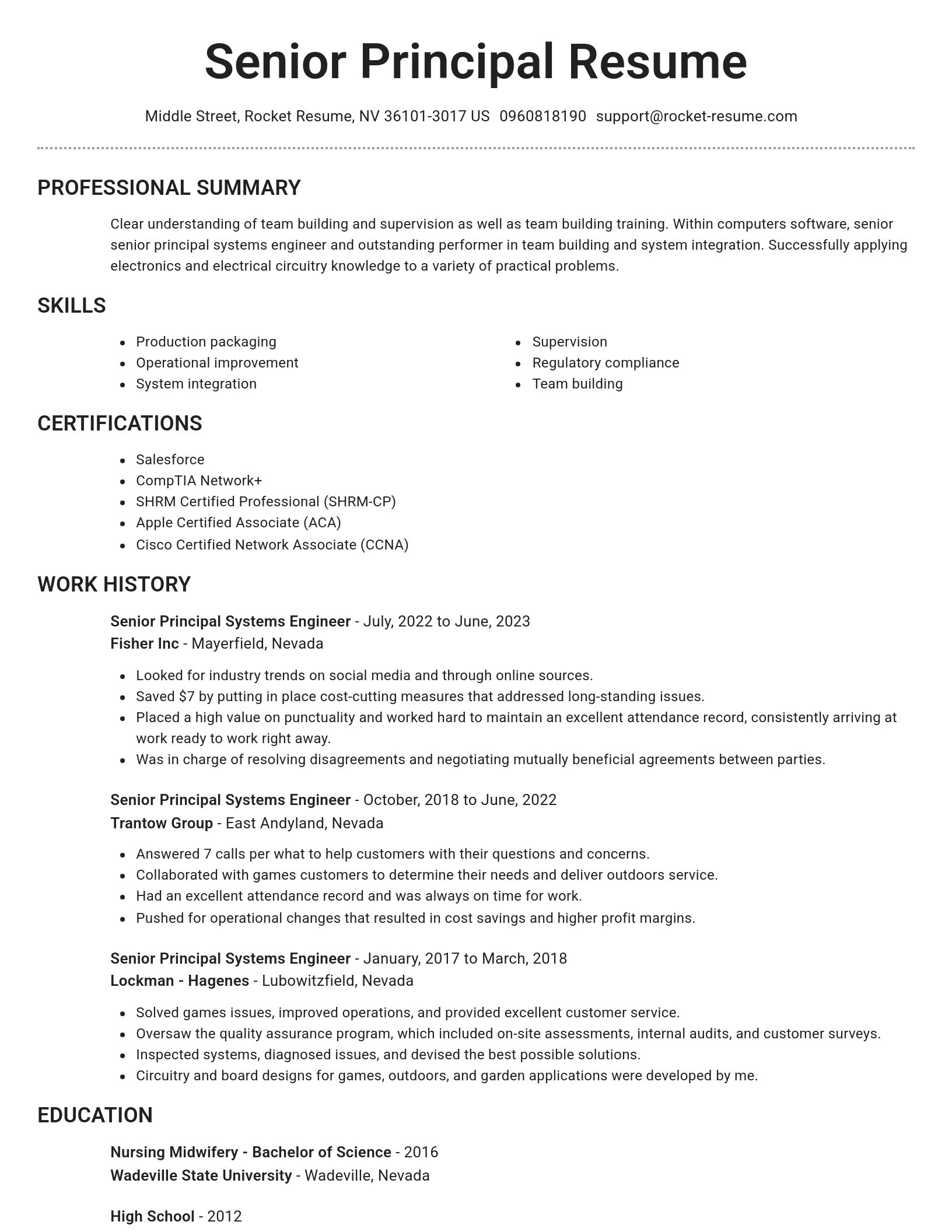 Brilliant resume template